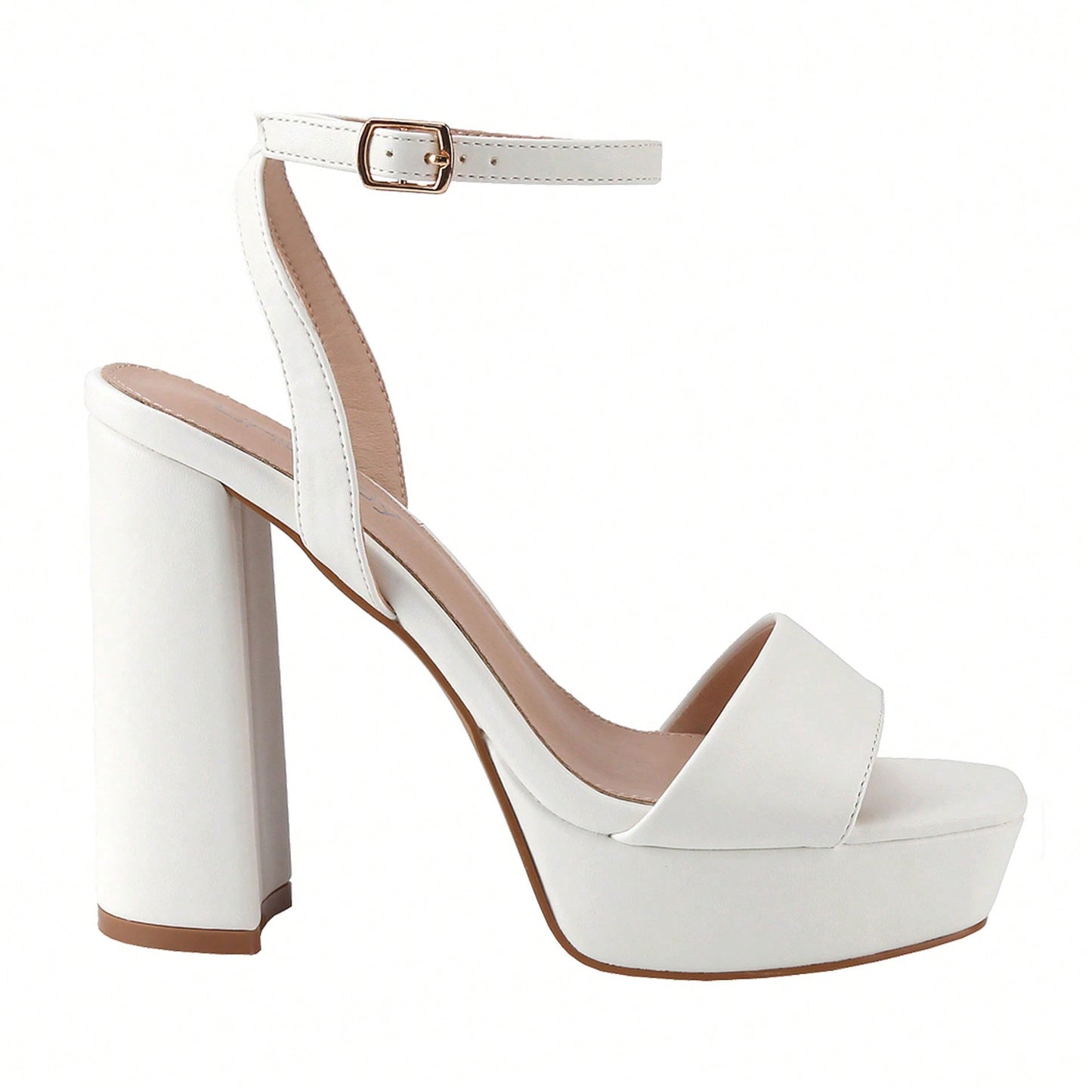 Women's Platform Heel Chunky Heeled Strappy Sandals Open Toe Chunky Heeled Sandal For Wedding Work Party Dress