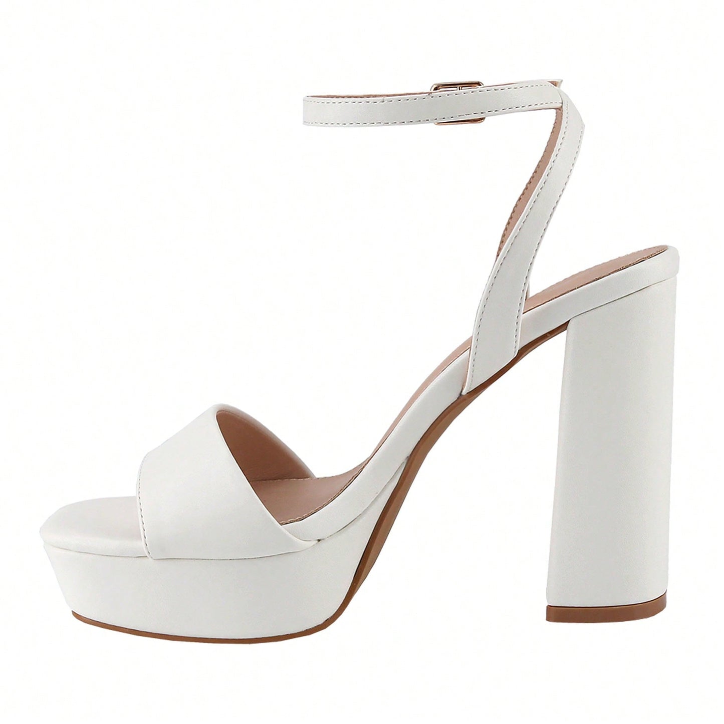 Women's Platform Heel Chunky Heeled Strappy Sandals Open Toe Chunky Heeled Sandal For Wedding Work Party Dress