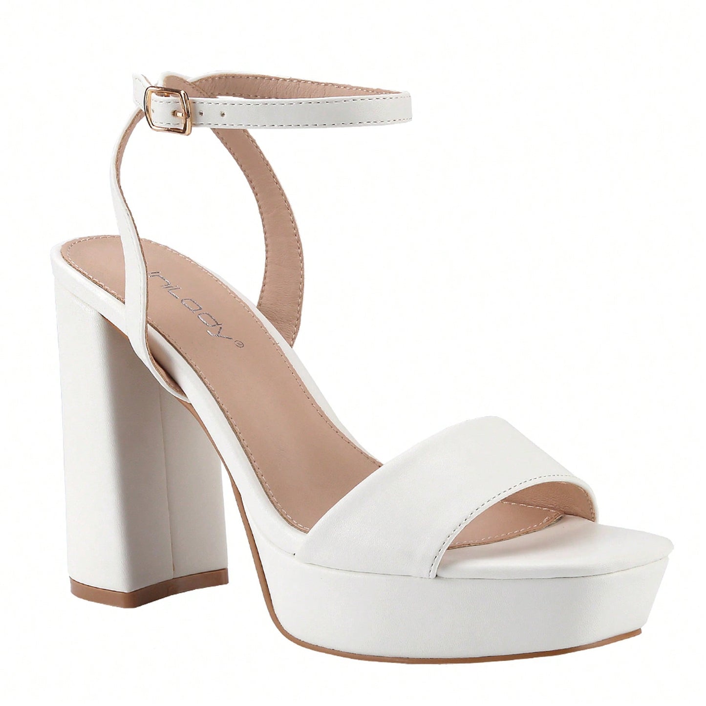 Women's Platform Heel Chunky Heeled Strappy Sandals Open Toe Chunky Heeled Sandal For Wedding Work Party Dress