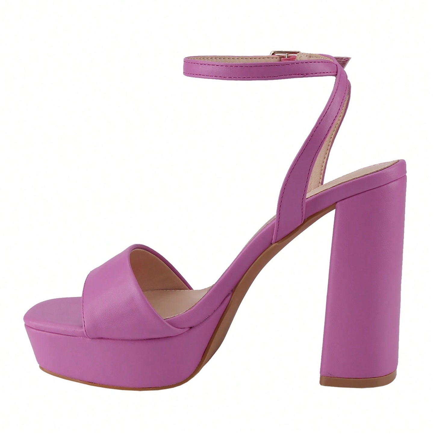Women's Platform Heel Chunky Heeled Strappy Sandals Open Toe Chunky Heeled Sandal For Wedding Work Party Dress