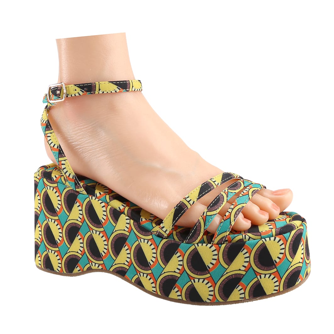 Women's Platform Sandals Wedge Heel Lace Up Sandals Ankle Strap Square Open Toe Summer Sandals For Women