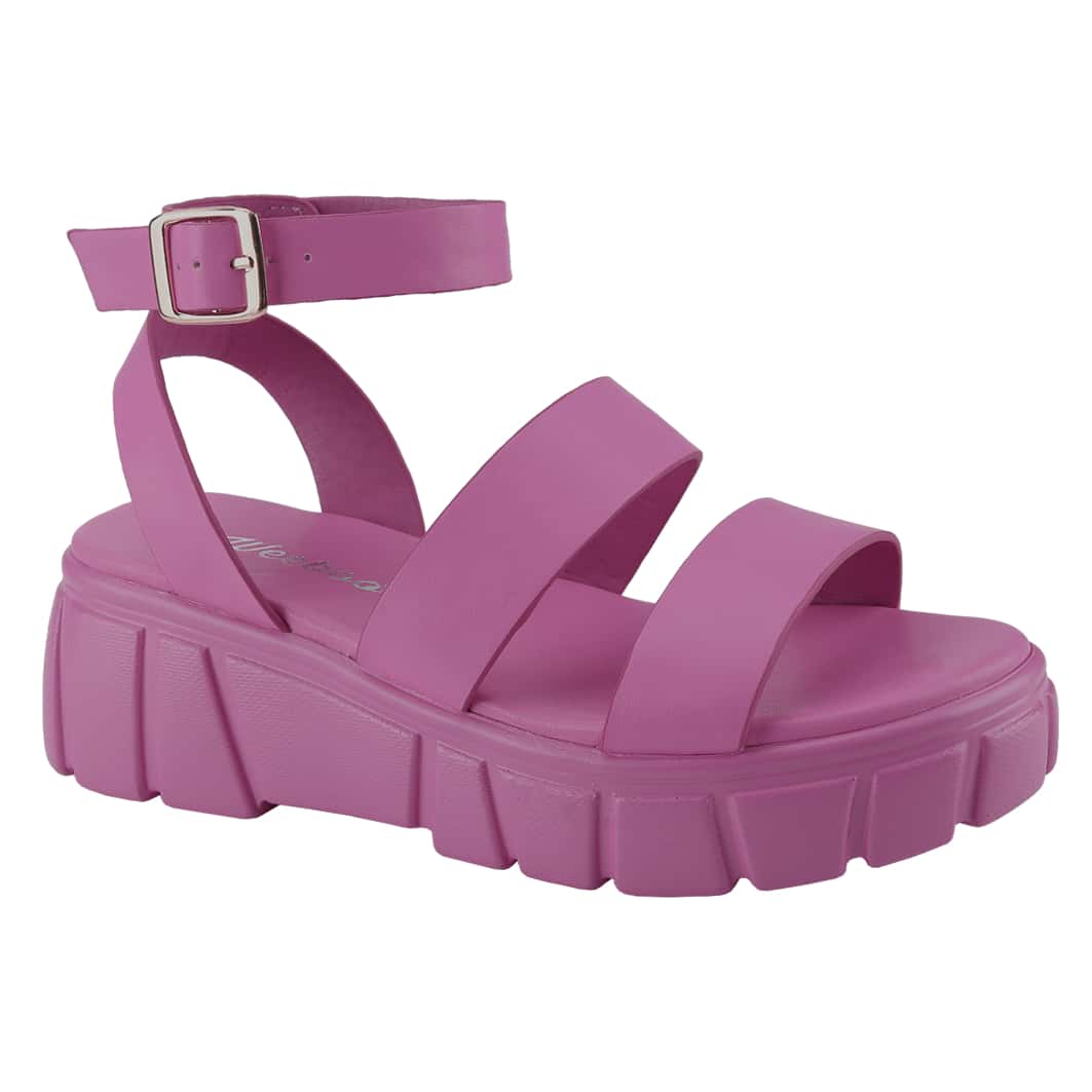 Women's Platform Sandals Open Toe One Band Buckle Ankle Sandals Strap Block Heel Fashion Summer