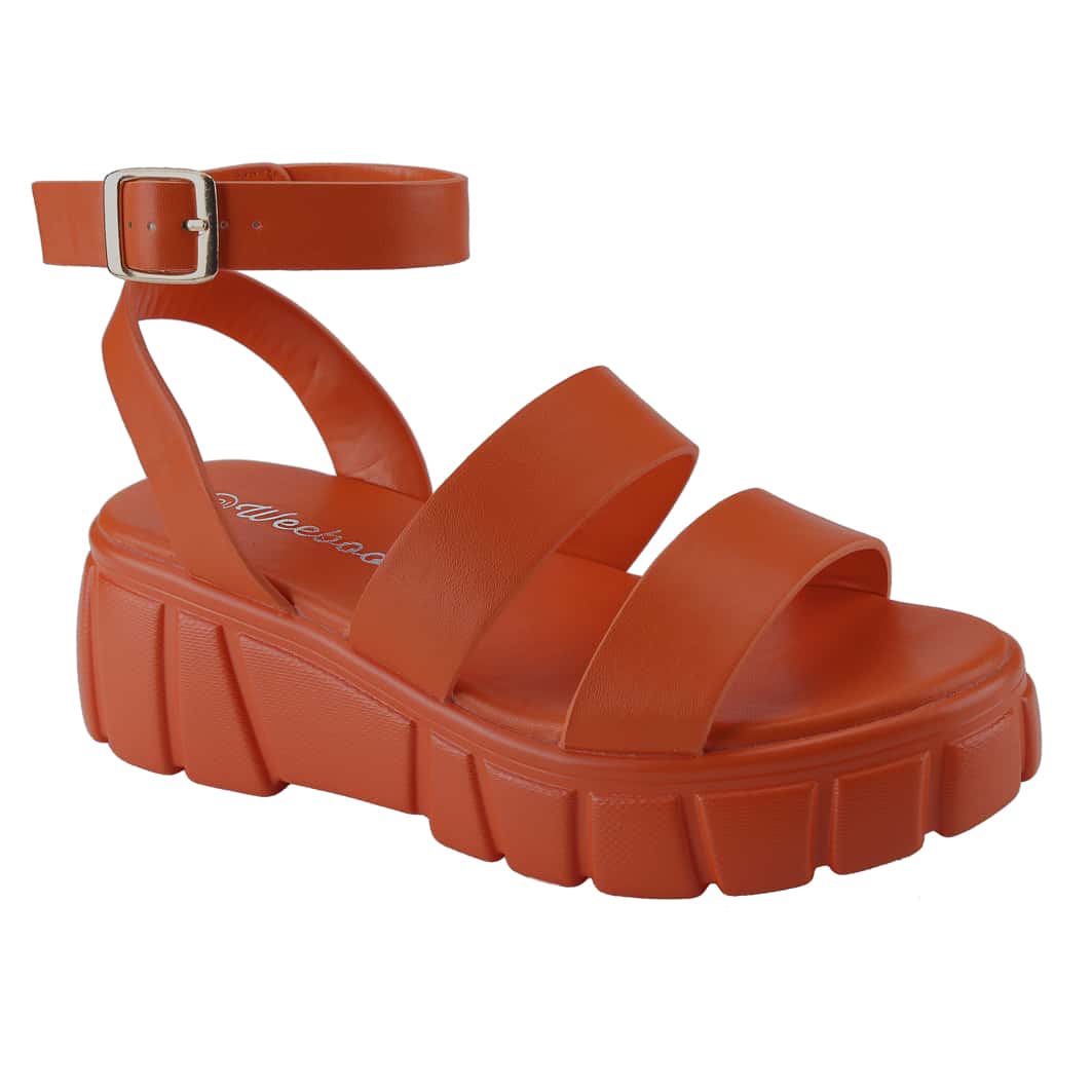 Women's Platform Sandals Open Toe One Band Buckle Ankle Sandals Strap Block Heel Fashion Summer