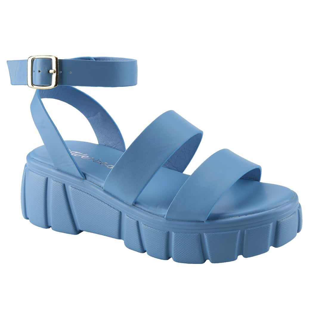 Women's Platform Sandals Open Toe One Band Buckle Ankle Sandals Strap Block Heel Fashion Summer