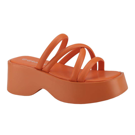 Women's Platform Sandals Slip On Open Toe Slides Fashion Slingback Heeled Sandals Summer Outdoor Chunky High Heel Slippers Goth Punk Walking Shoes