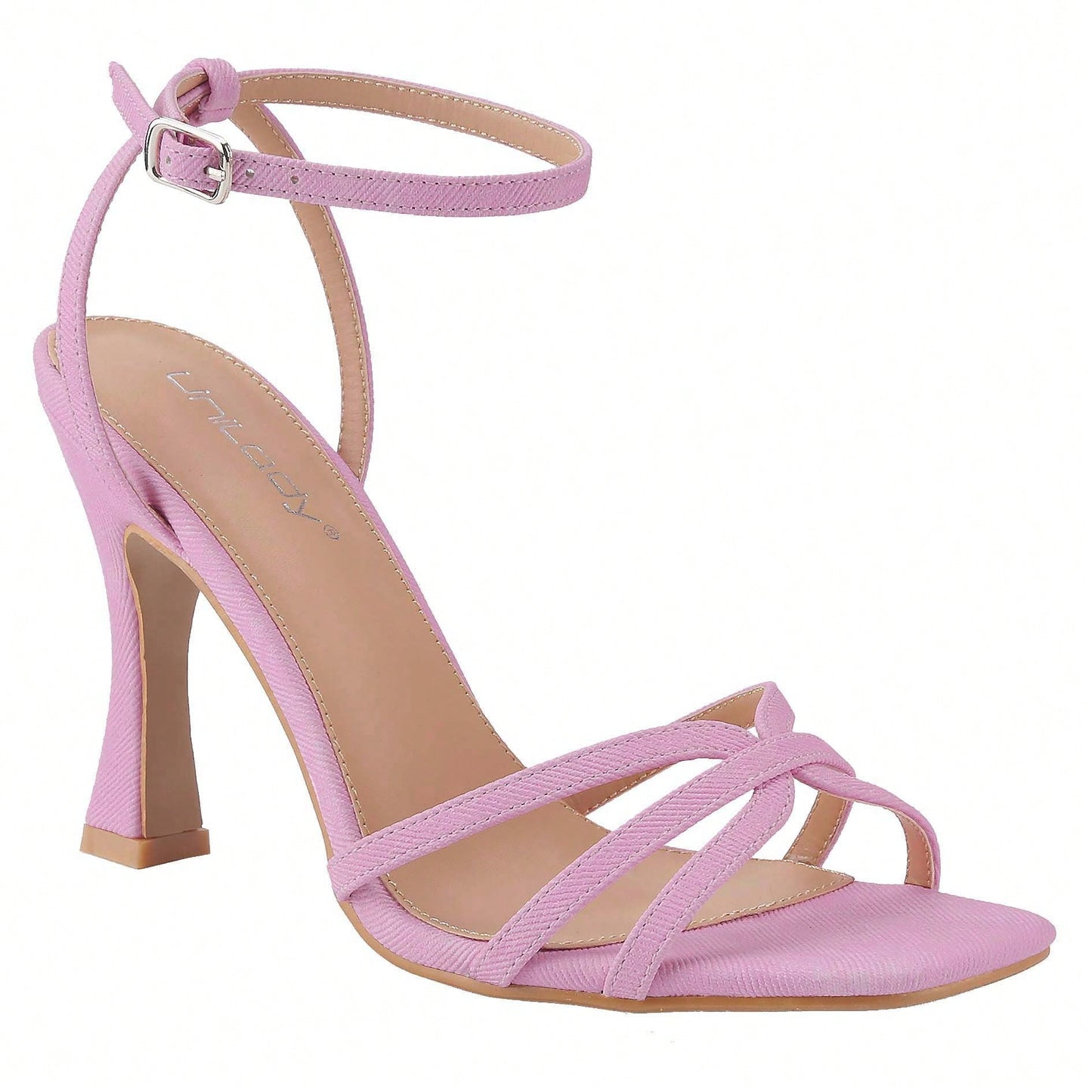 Women's Square Toe Ankle Strap Heeled Sandals