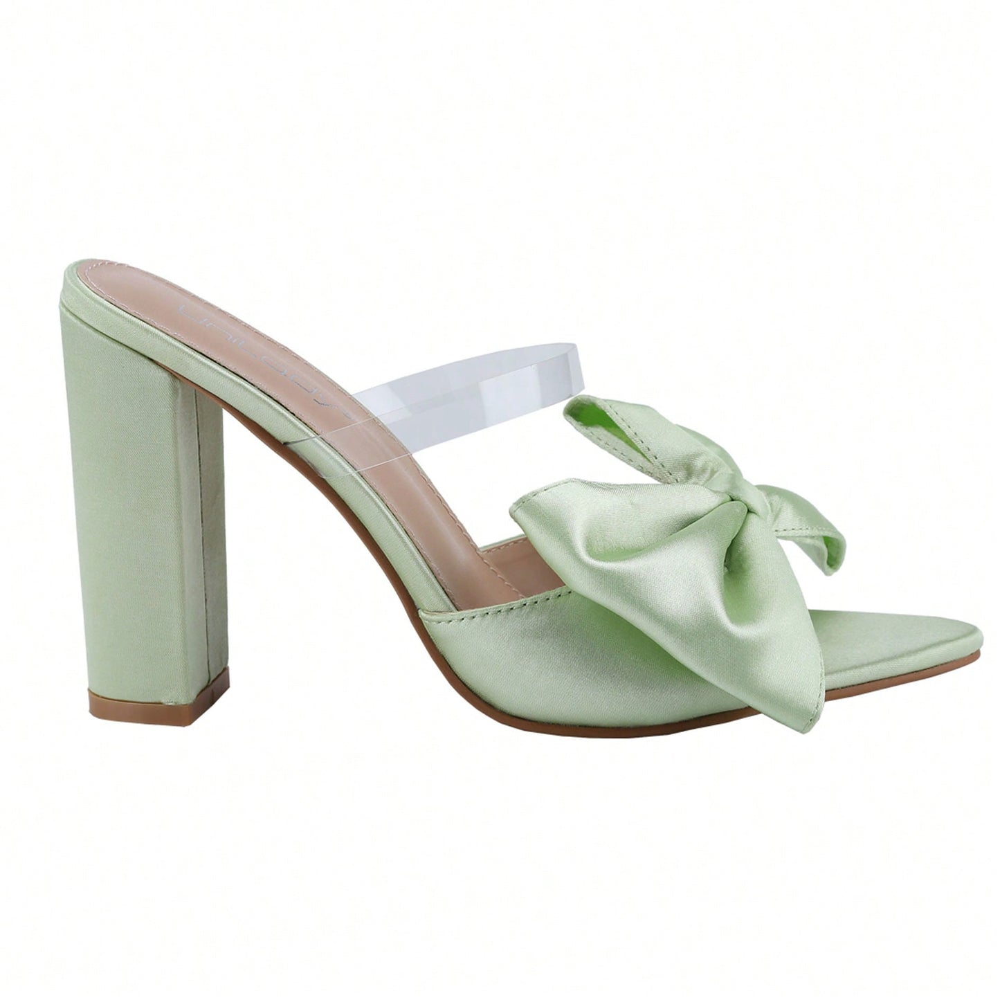 Women's Pointed Toe Heeled Sandal Chunky Block Heel With Bow