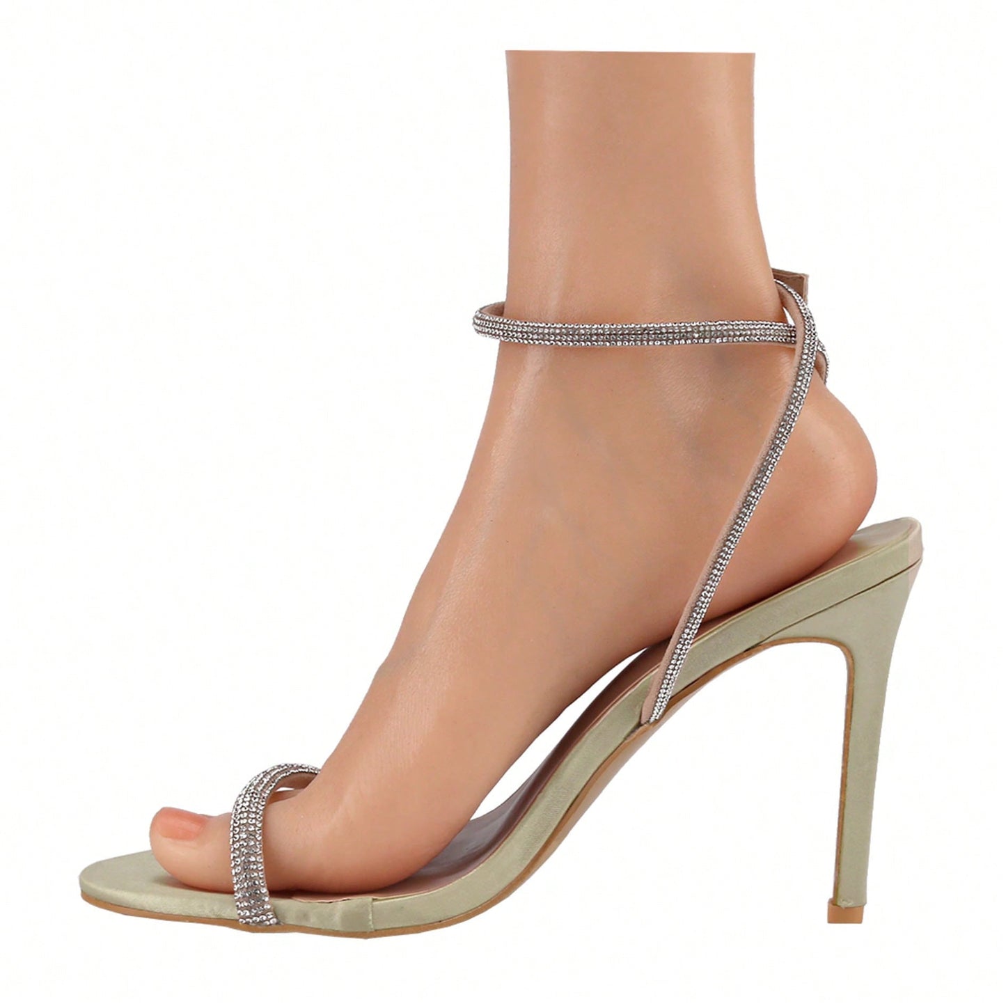 Womens High Stilettos Open Square Toe Ankle Strap Heels Sexy Comfort Strappy Dress Shoes Wedding Bridal Pumps Sandals-