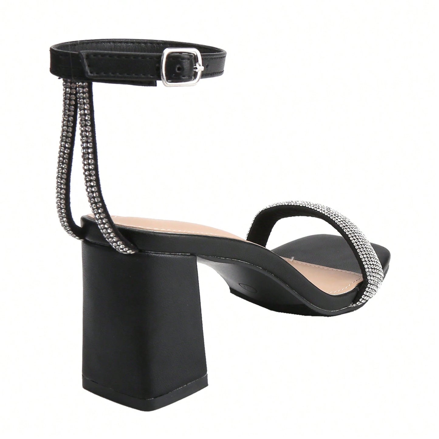 Women's Chunky Open Square Toe Ankle Strap Heels Sexy Comfort Strappy Dress Shoes Wedding Bridal Pumps Sandals