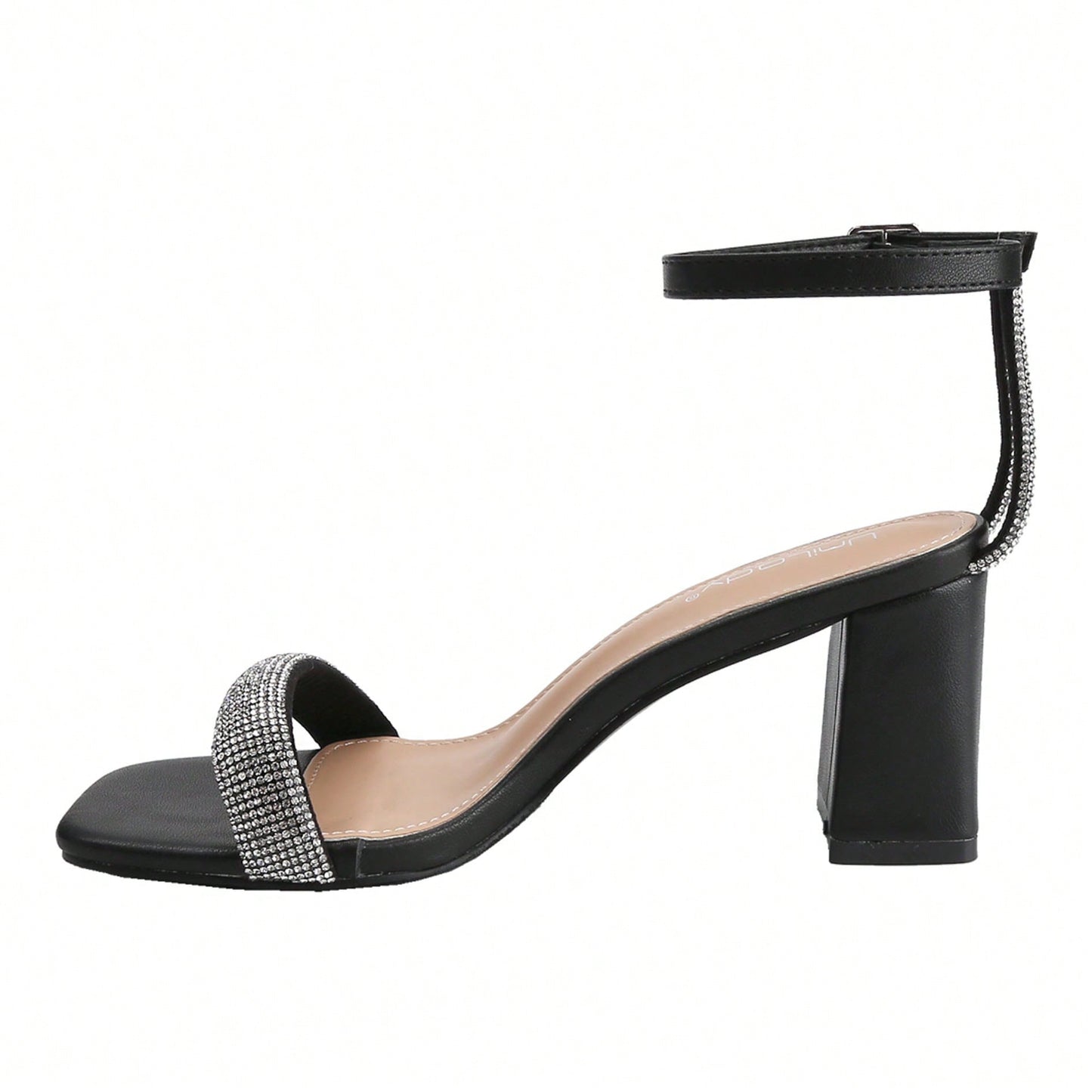 Women's Chunky Open Square Toe Ankle Strap Heels Sexy Comfort Strappy Dress Shoes Wedding Bridal Pumps Sandals