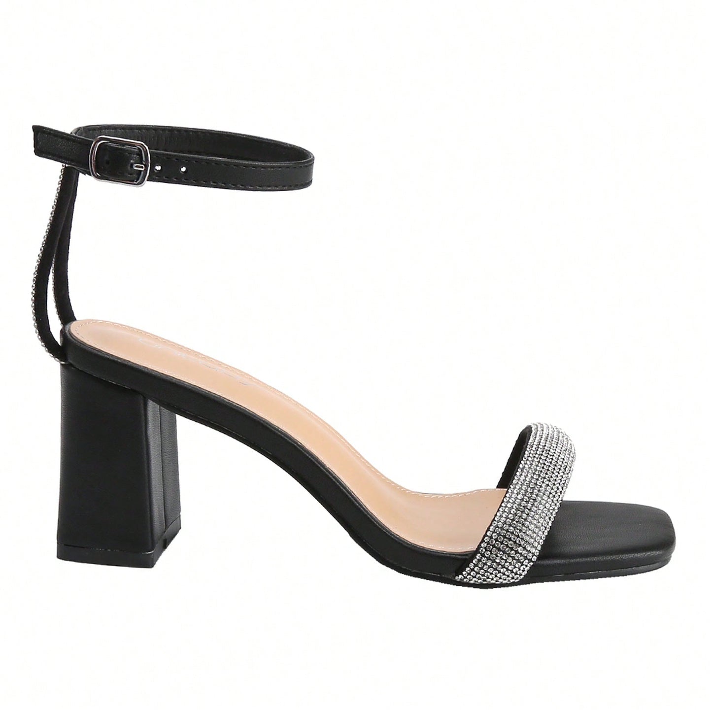 Women's Chunky Open Square Toe Ankle Strap Heels Sexy Comfort Strappy Dress Shoes Wedding Bridal Pumps Sandals