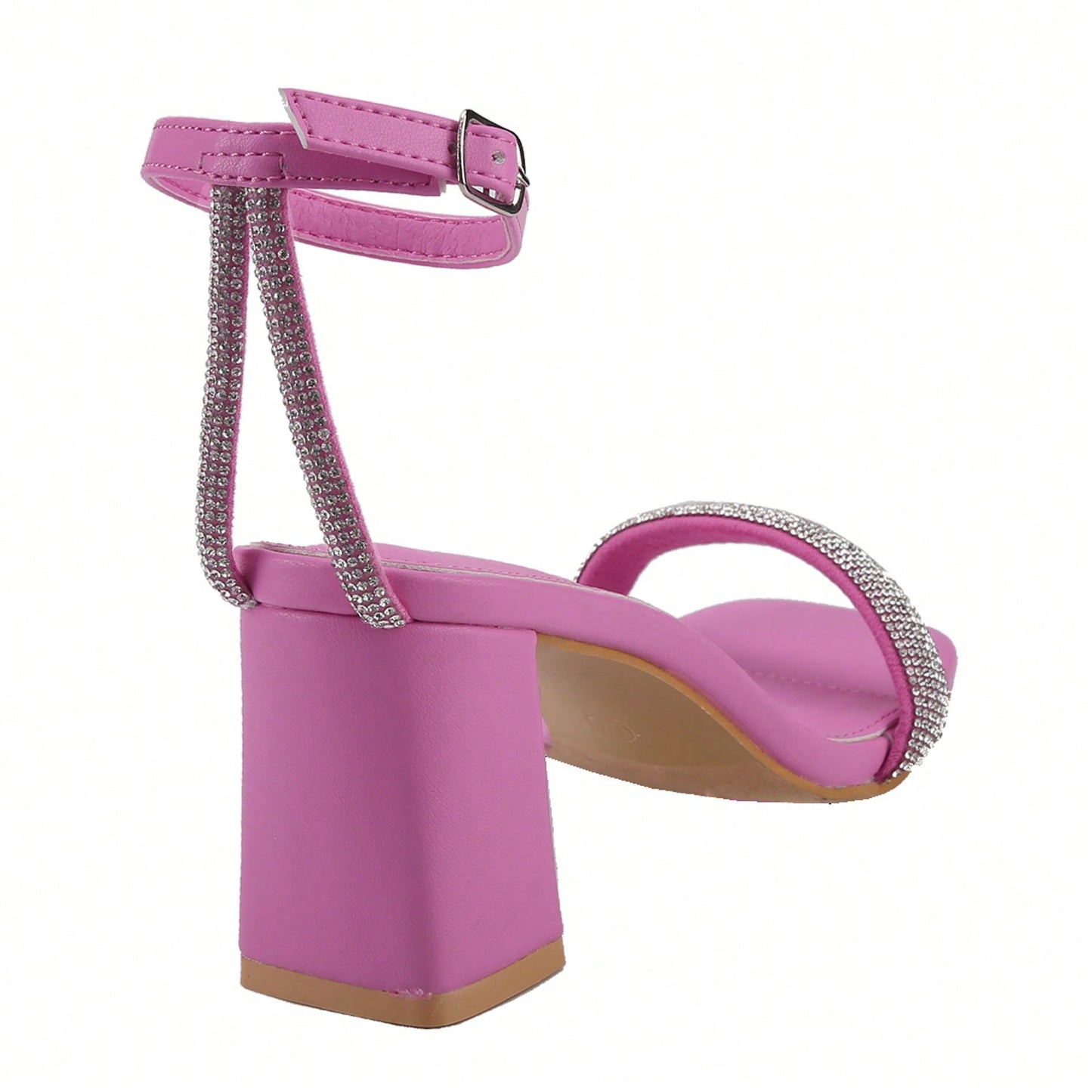 Women's Chunky Open Square Toe Ankle Strap Heels Sexy Comfort Strappy Dress Shoes Wedding Bridal Pumps Sandals