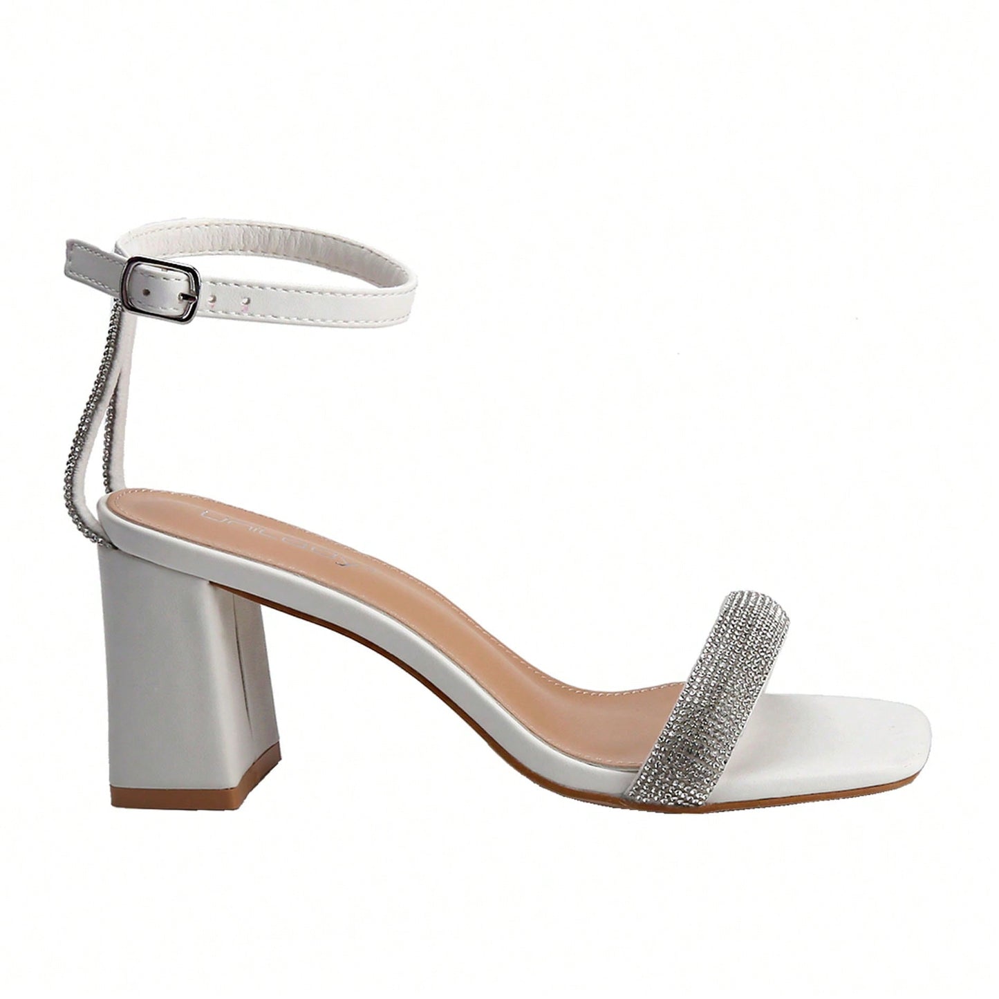 Women's Chunky Open Square Toe Ankle Strap Heels Sexy Comfort Strappy Dress Shoes Wedding Bridal Pumps Sandals