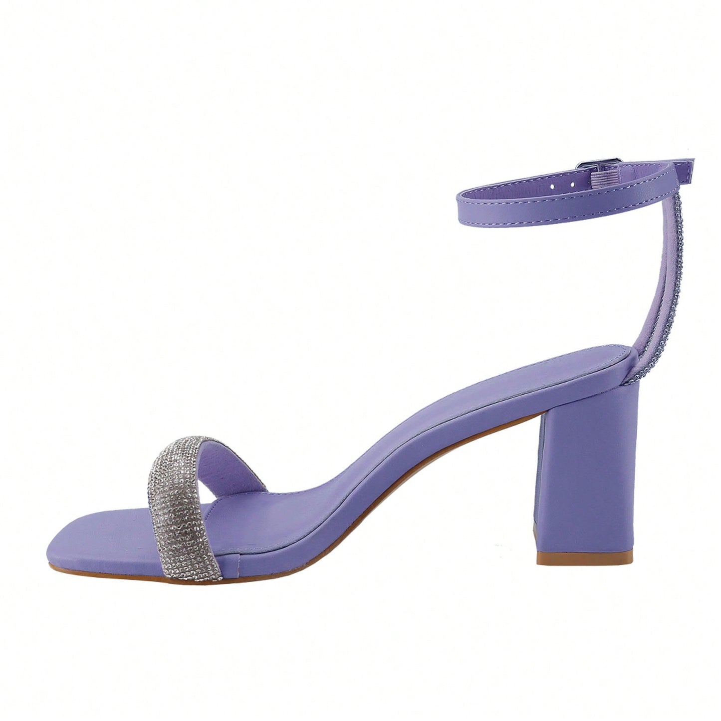 Women's Chunky Open Square Toe Ankle Strap Heels Sexy Comfort Strappy Dress Shoes Wedding Bridal Pumps Sandals