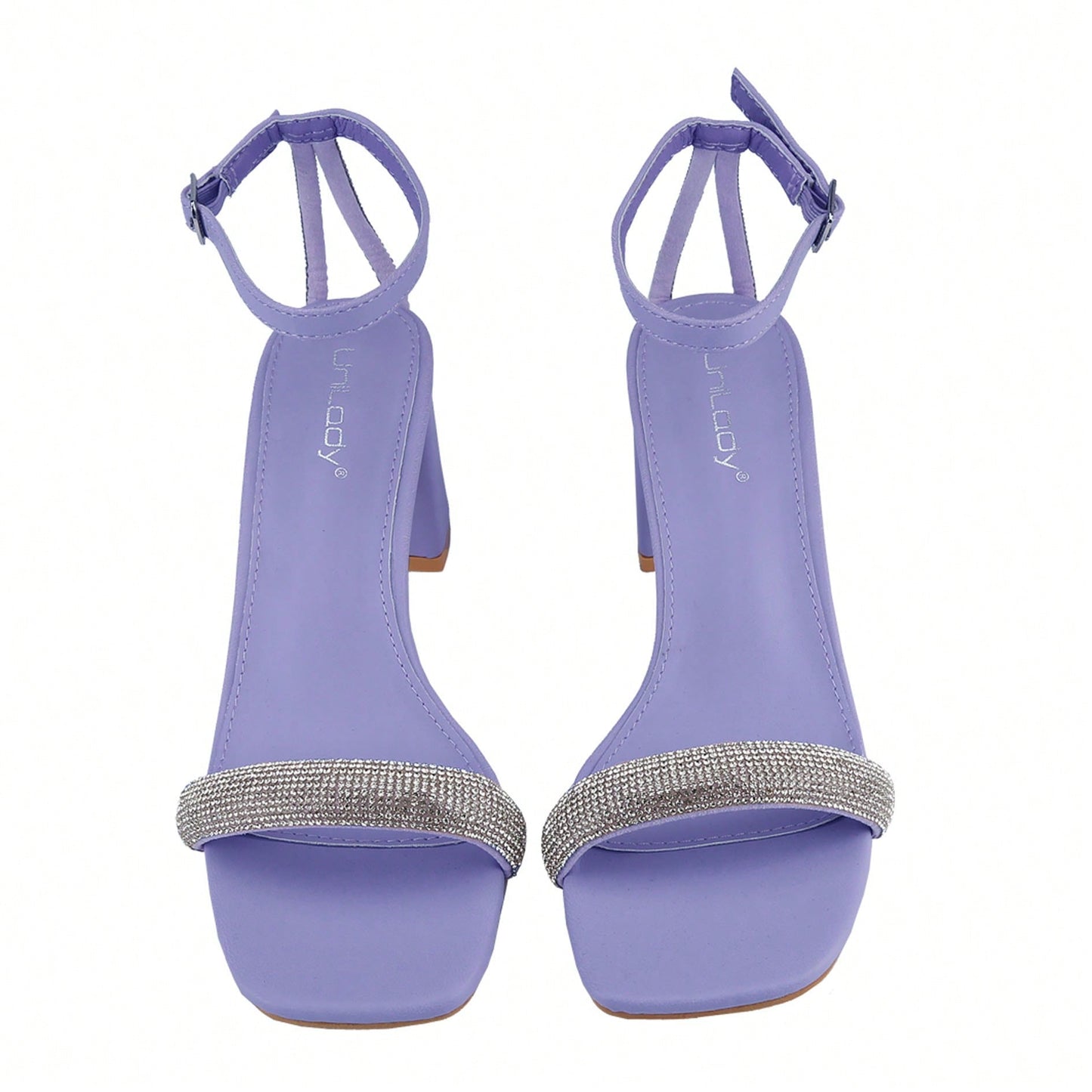 Women's Chunky Open Square Toe Ankle Strap Heels Sexy Comfort Strappy Dress Shoes Wedding Bridal Pumps Sandals