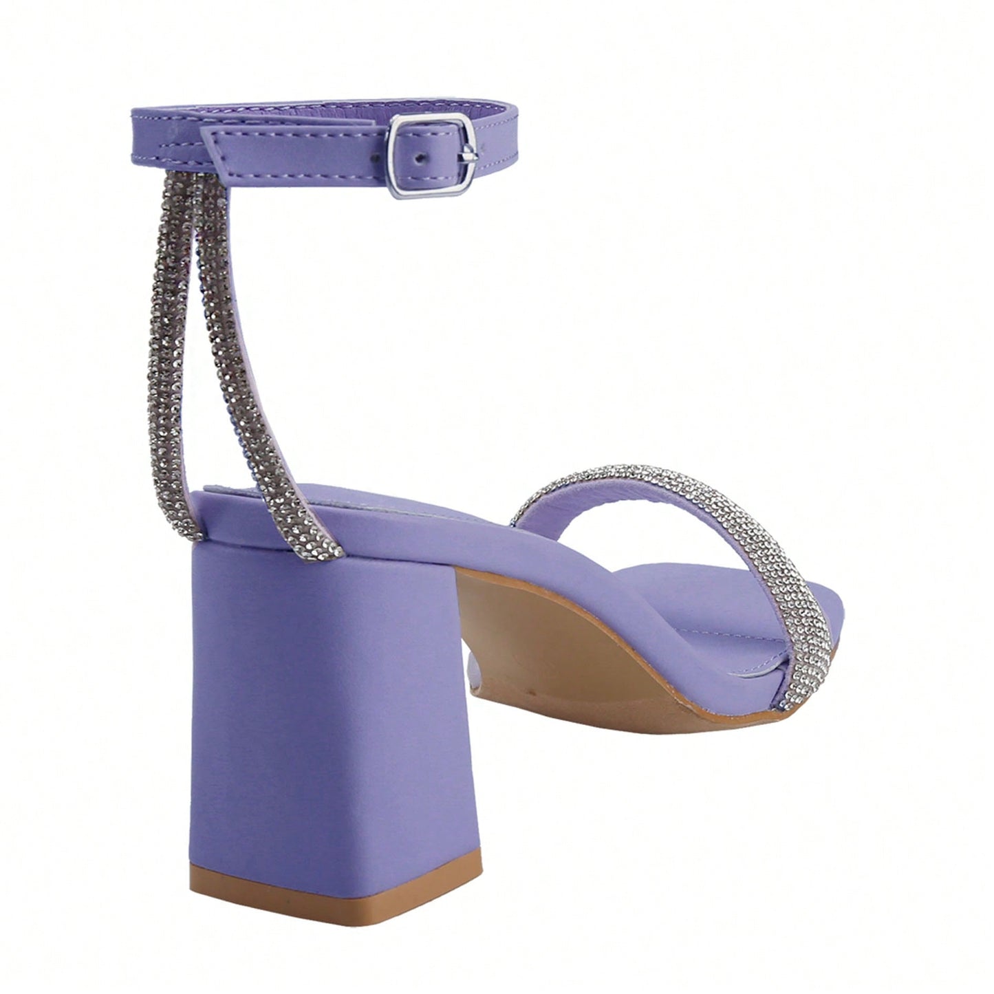 Women's Chunky Open Square Toe Ankle Strap Heels Sexy Comfort Strappy Dress Shoes Wedding Bridal Pumps Sandals