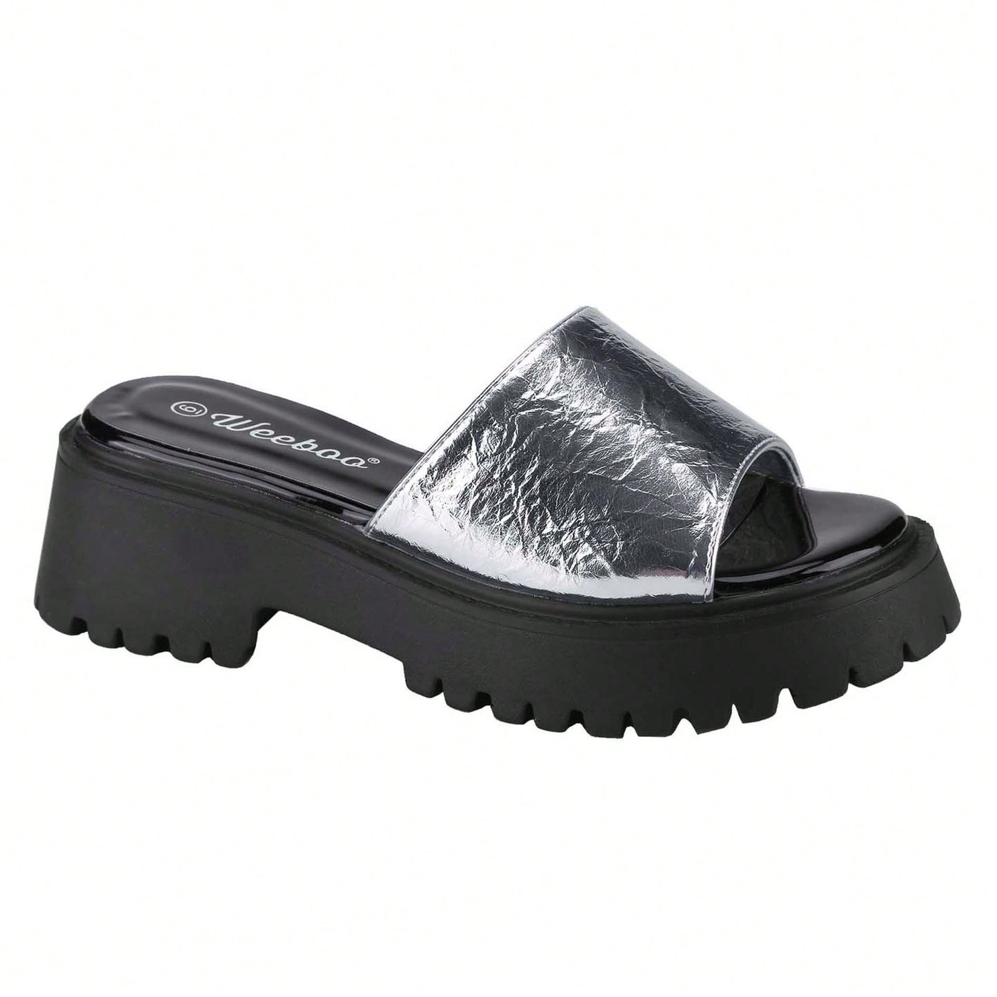 Platform Sandals Women's Slides Chunky Heels Sandals Fabric Mule Fitted Cloud Lightweight Shoes Slipper Memory Foam