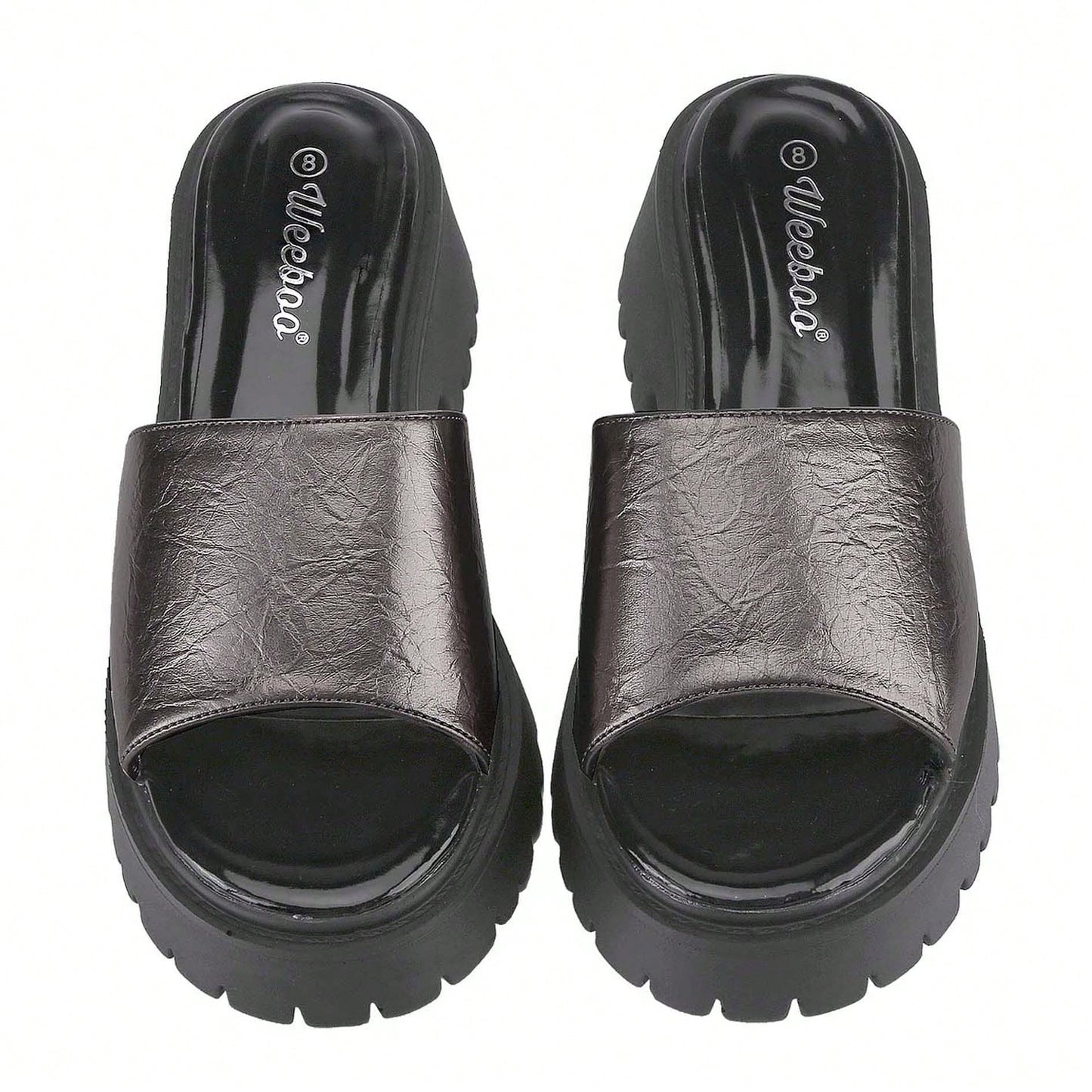 Platform Sandals Women's Slides Chunky Heels Sandals Fabric Mule Fitted Cloud Lightweight Shoes Slipper Memory Foam
