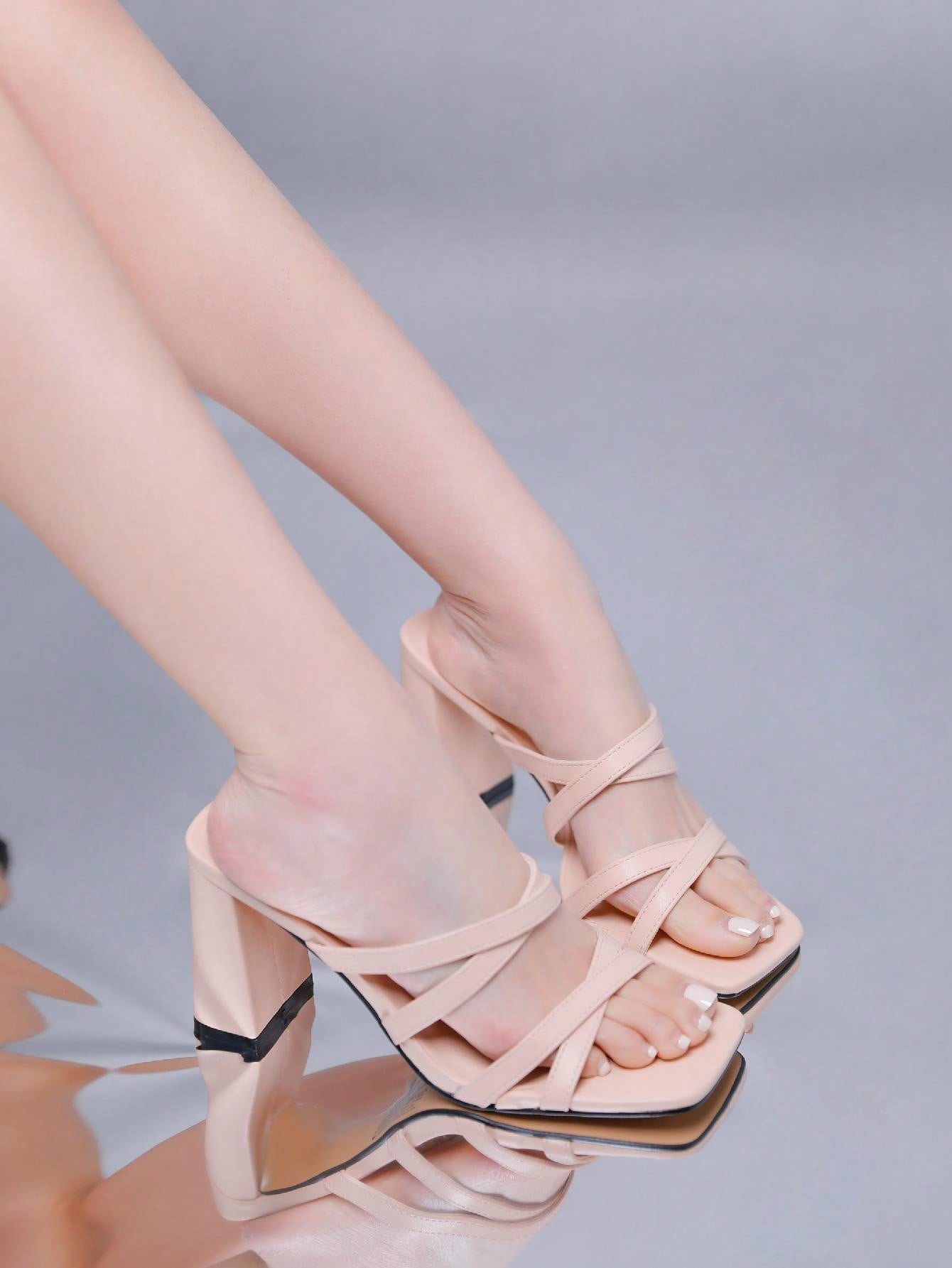 Women's Chunky Sandals Women's Open Toe Sandals With Multiple Drill Straps