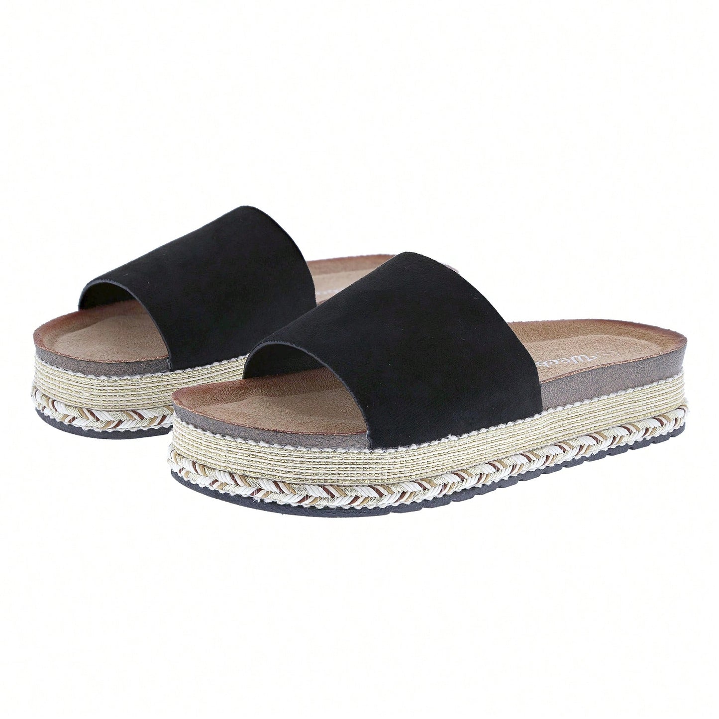 Women's Platform Fashion Slides Vintage Beach Sandals Slip On Open Toe Dressy Summer