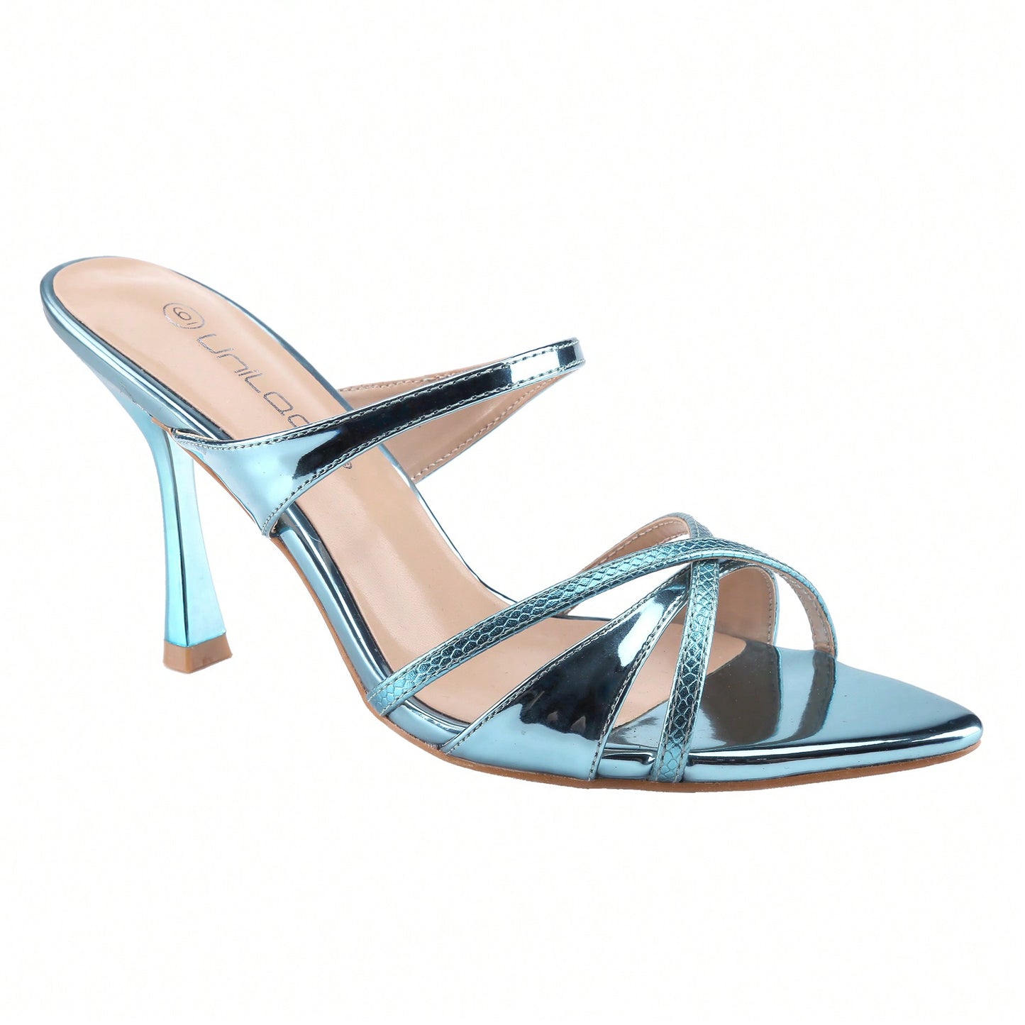 Strappy Heels For Women Stiletto Mules Point Open Toe Slip On Sandals