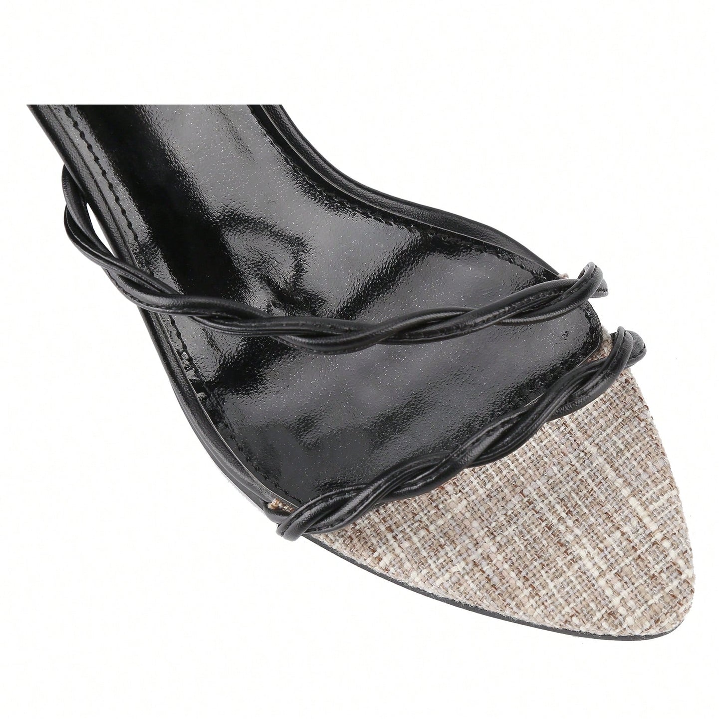 Women's Lace-Up Heels Sandals Strappy Pointed Toe Stiletto High Heel Sandals