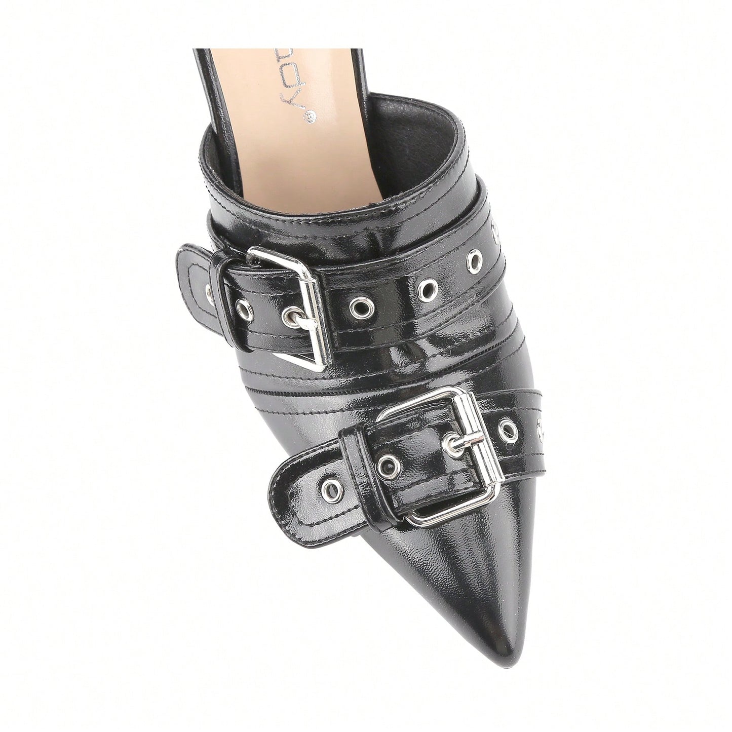 Women's High Heeled Stiletto With Buckles For Women Slingback With Straps Point Toe Casual Dress Shoes