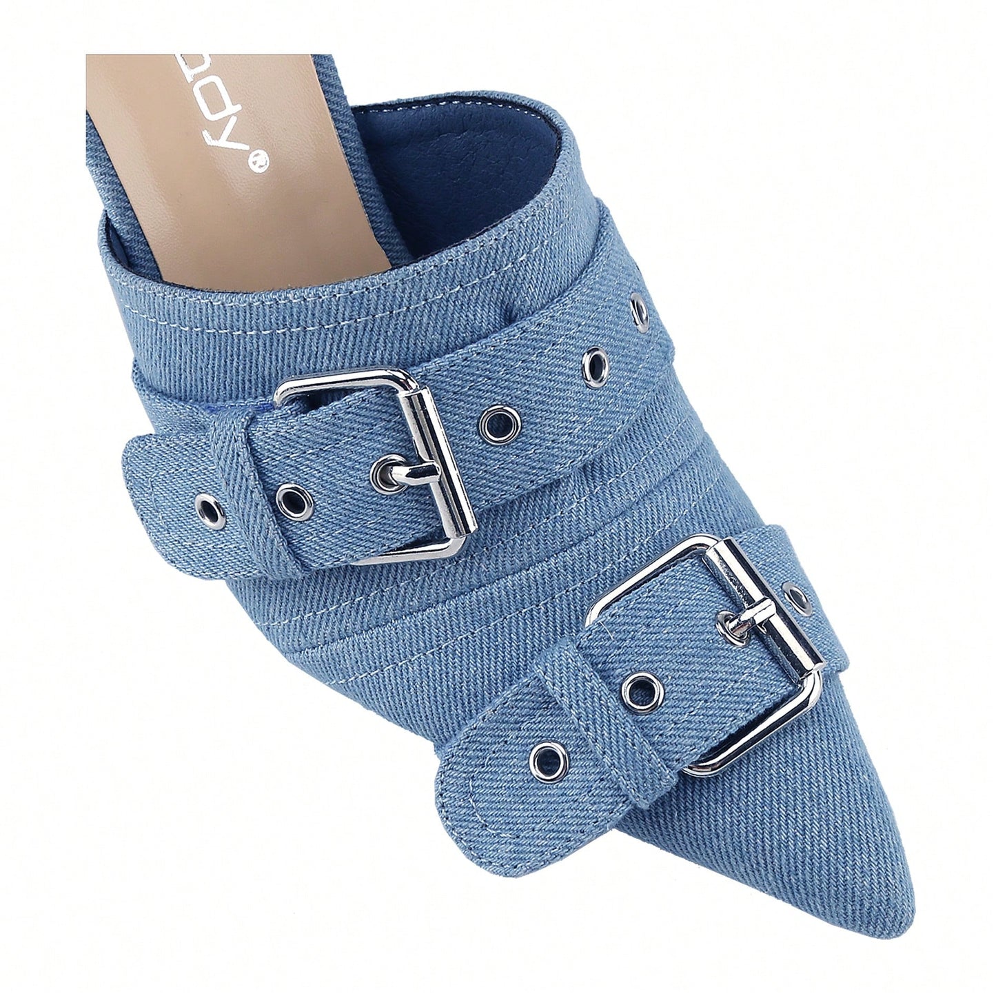 Women's High Heeled Stiletto With Buckles For Women Slingback With Straps Point Toe Casual Dress Shoes