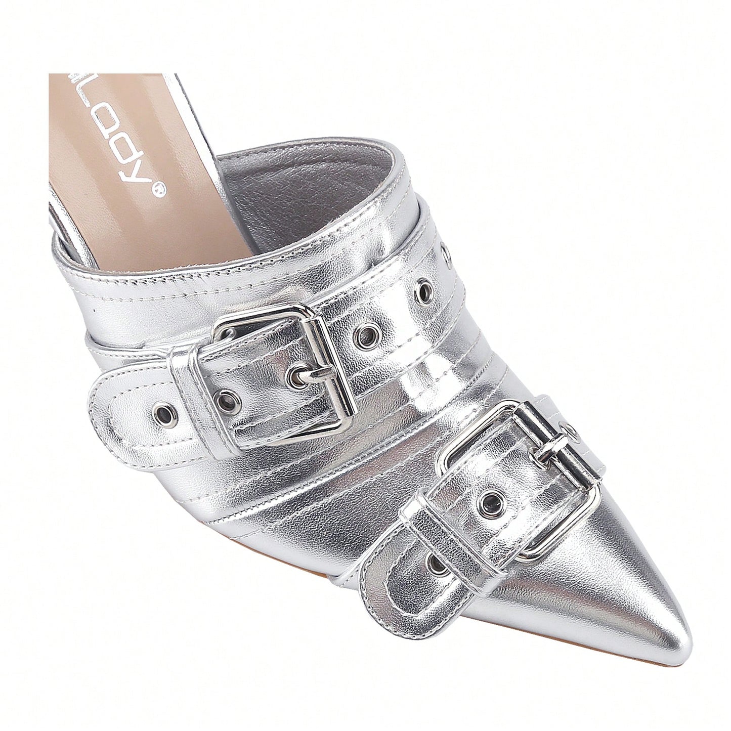Women's High Heeled Stiletto With Buckles For Women Slingback With Straps Point Toe Casual Dress Shoes