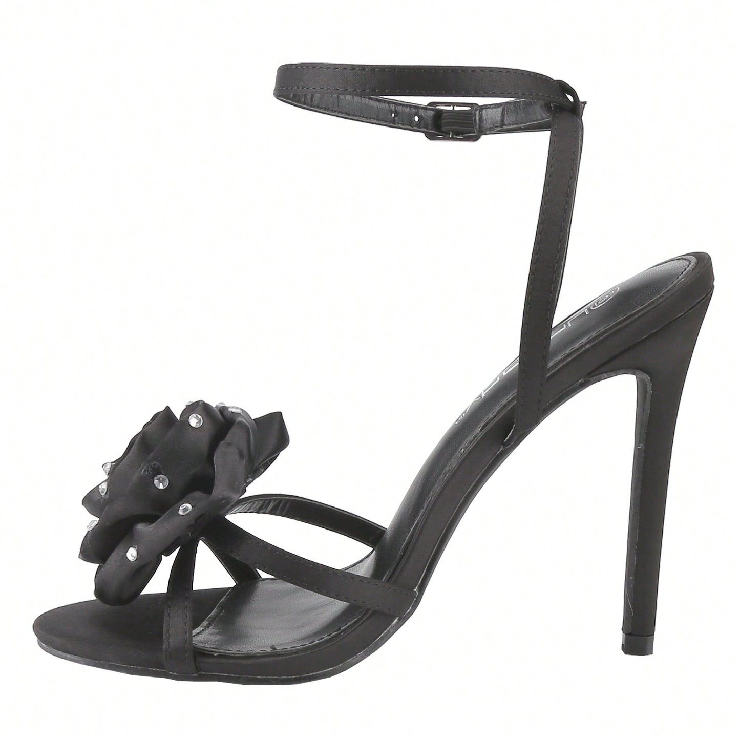 Open Toe Heeled Sandals Flower Ankle Buckle Strap Stiletto High Heels Comfort Slingback Summer Dress Shoes