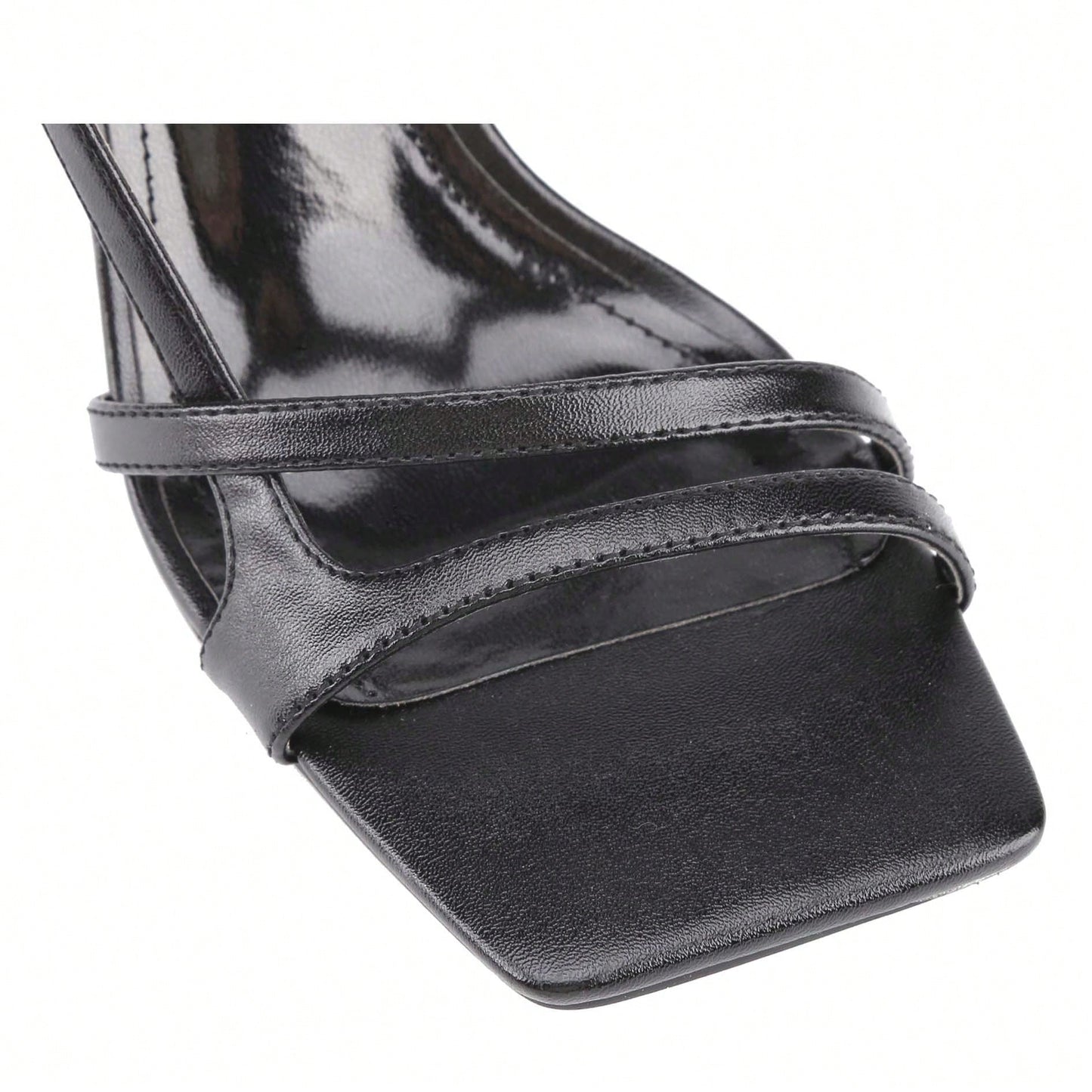 Women's Chunky Heel Sandals High Stiletto Open Toe Double Band Block High Heel Mules Slide Sandal