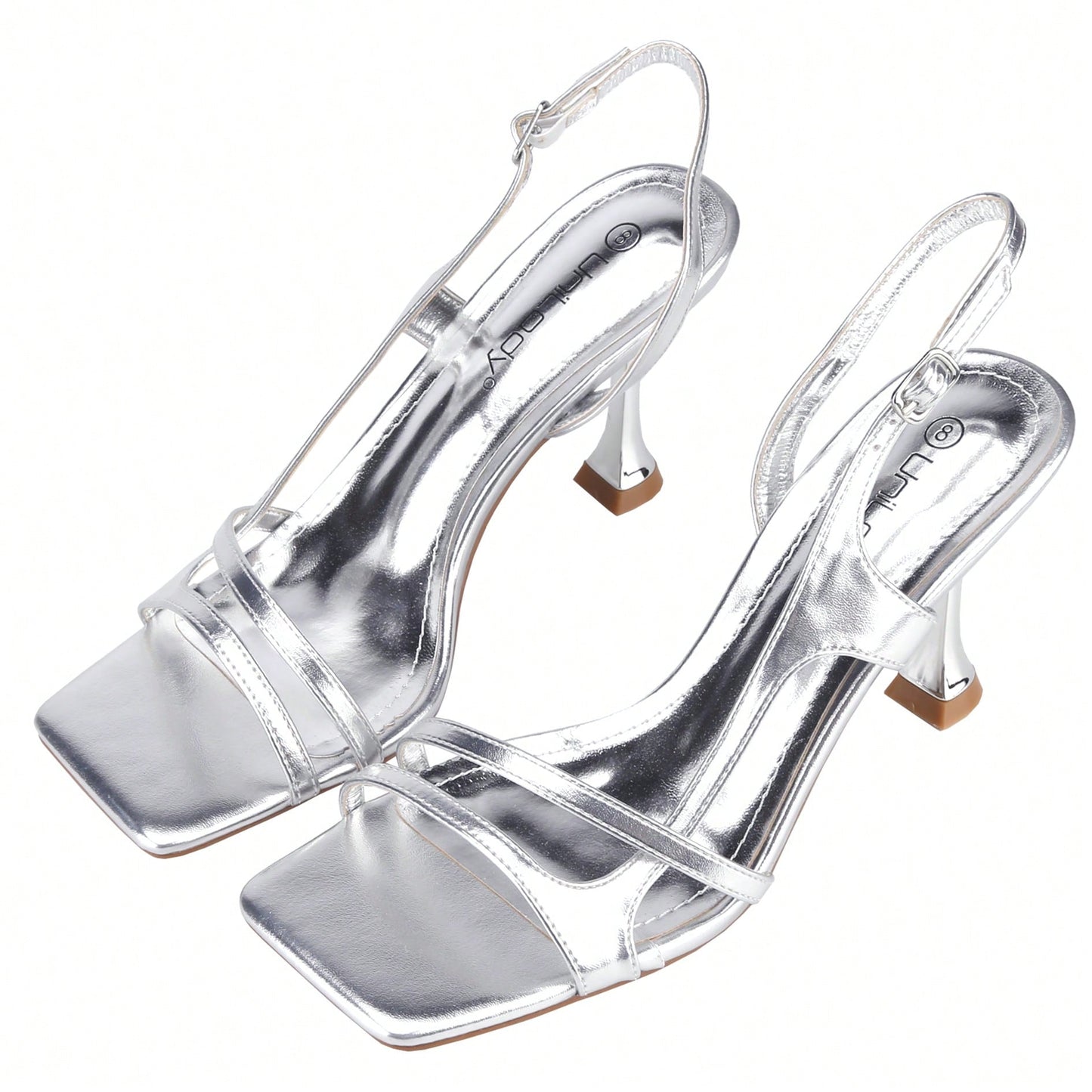 Women's Chunky Heel Sandals High Stiletto Open Toe Double Band Block High Heel Mules Slide Sandal