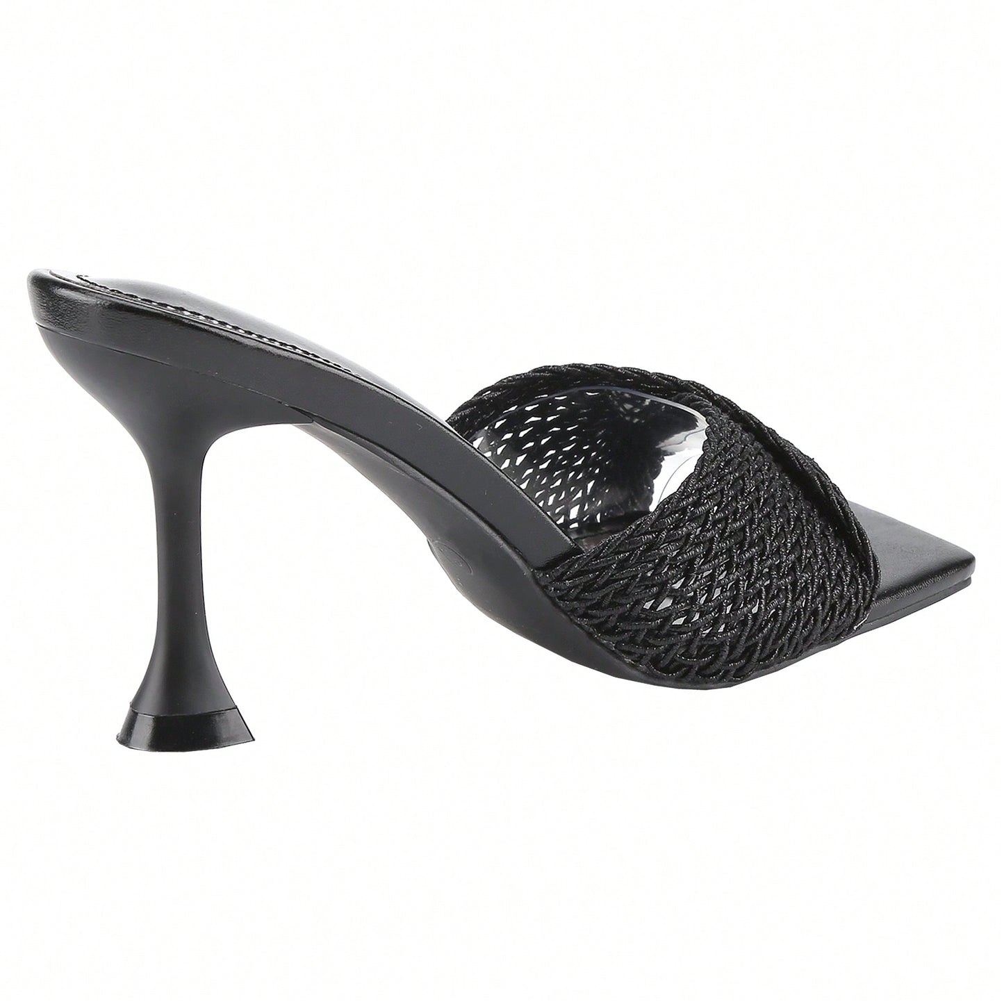 Women's High Stiletto Heels Mules Open Square Toe Slip On Comfort Sexy Dress Pumps Sandals