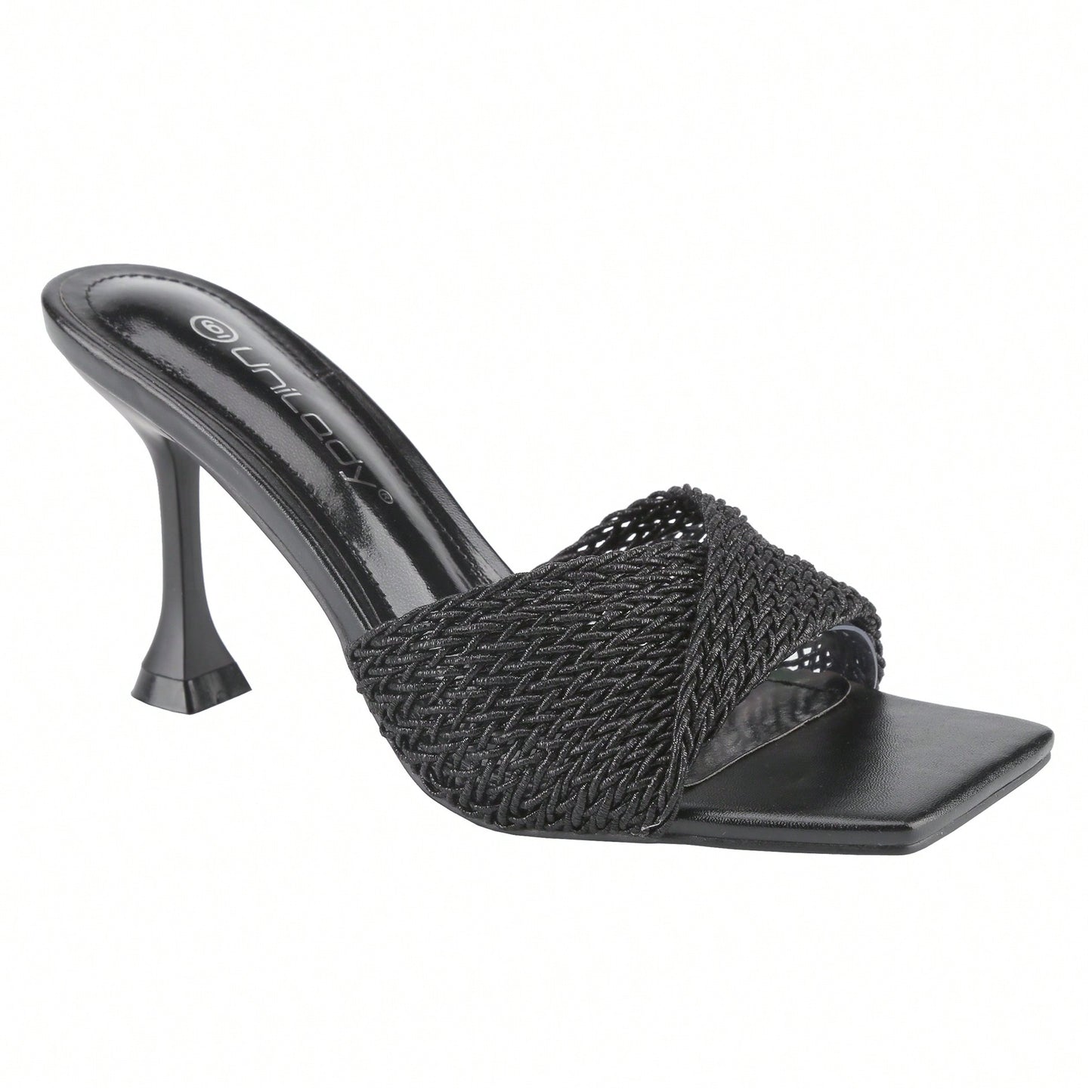 Women's High Stiletto Heels Mules Open Square Toe Slip On Comfort Sexy Dress Pumps Sandals