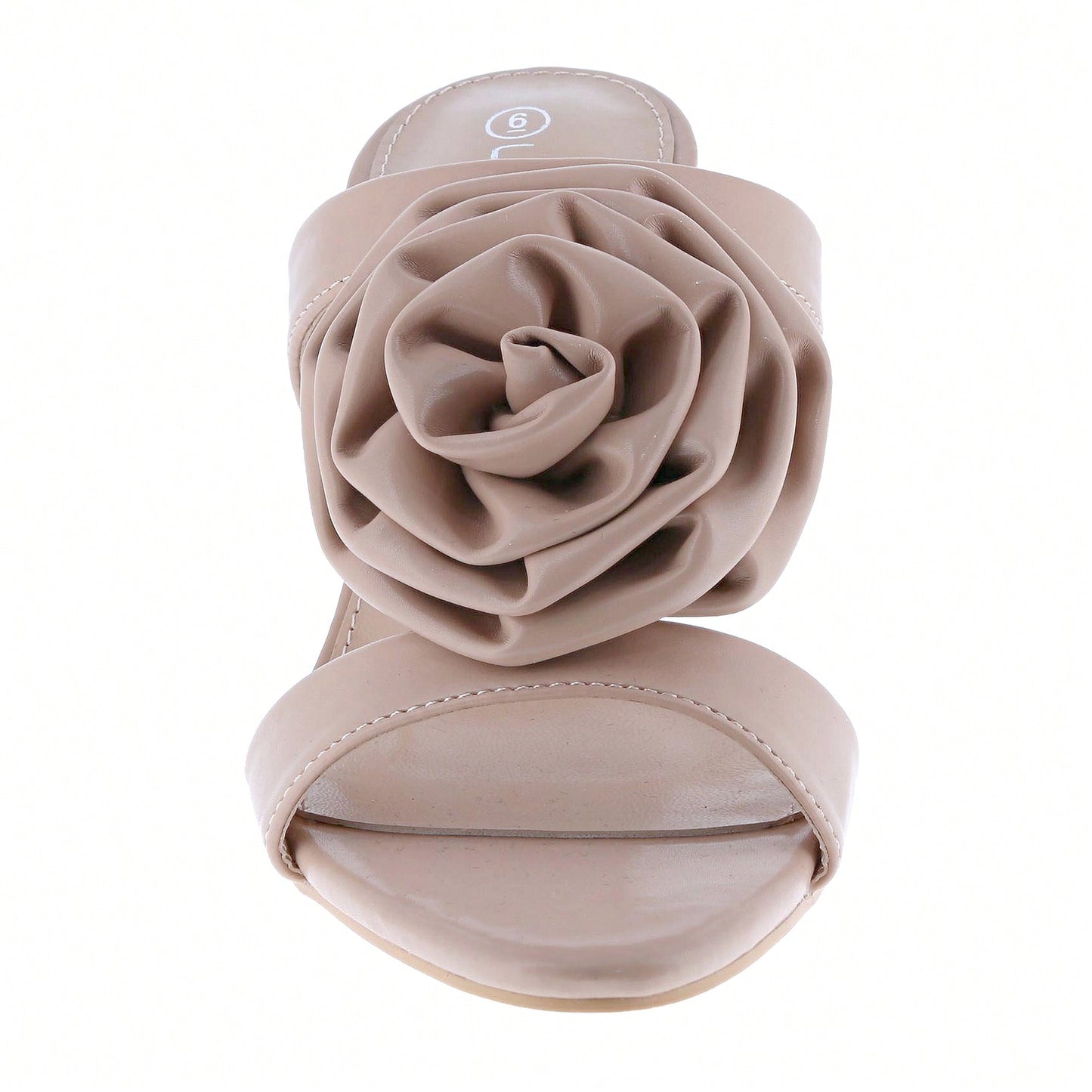 Women's Rose Flower Sexy Stiletto Mule Slip On Point Open Toe Sandals