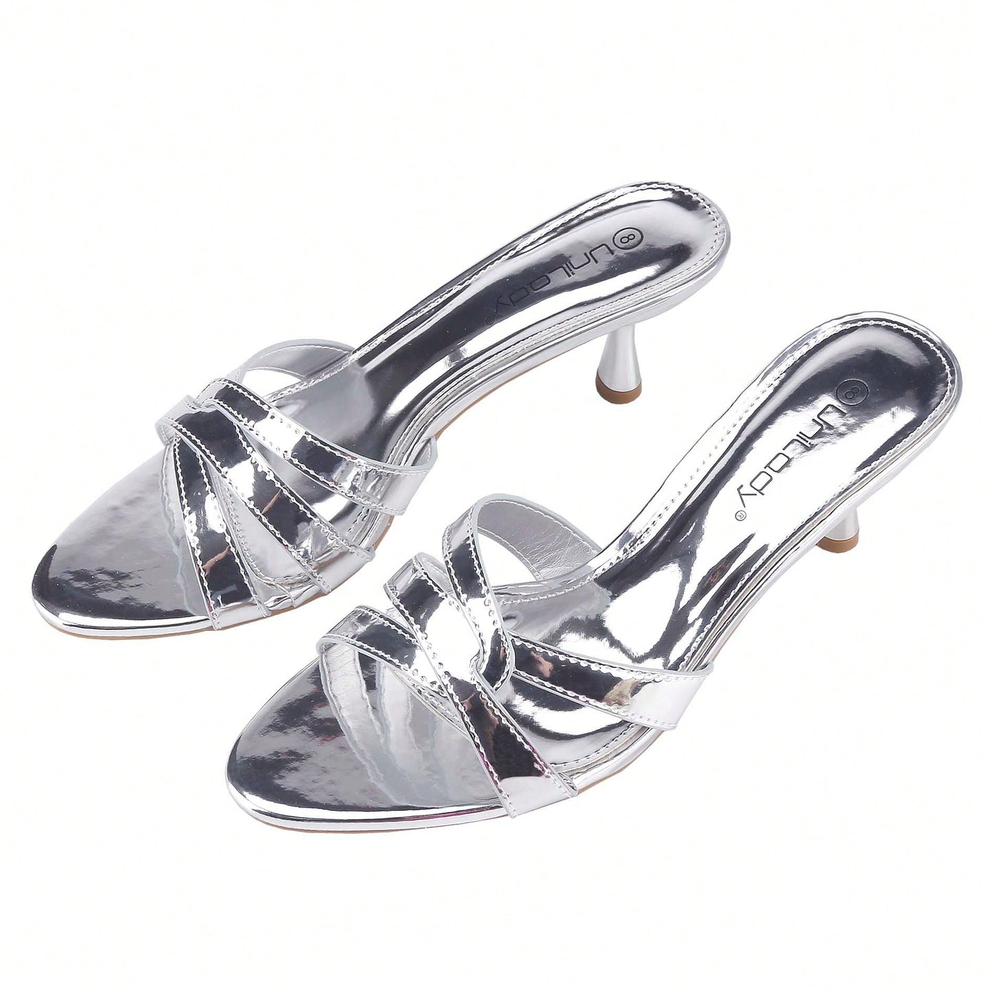 Women's Kitten Mid Heel Peep Open Toe Sandals Slingback Slip-On Office Dress Heels