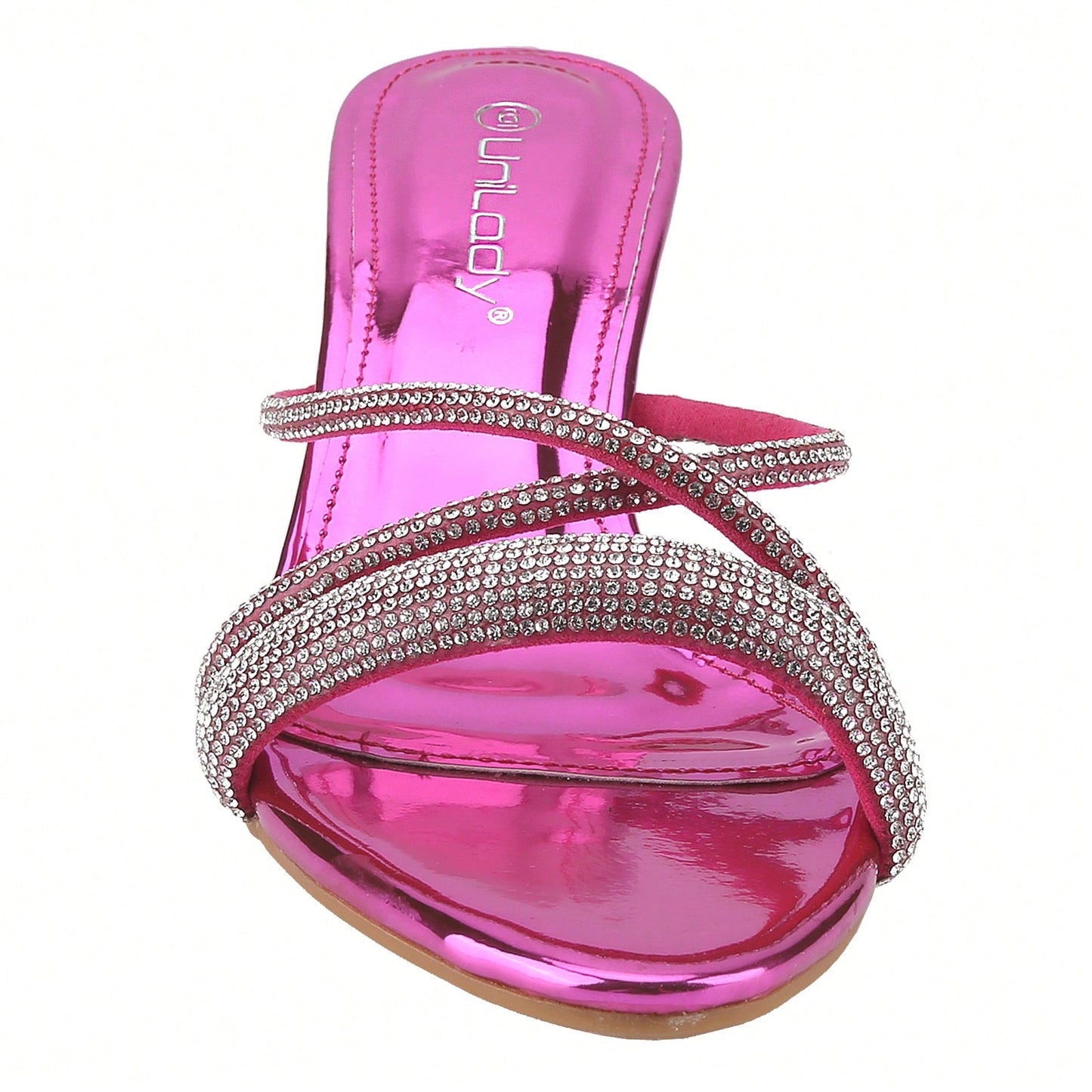Women's Sandals Mid Heel Rhinestone Sandals Strappy Heels For Women
