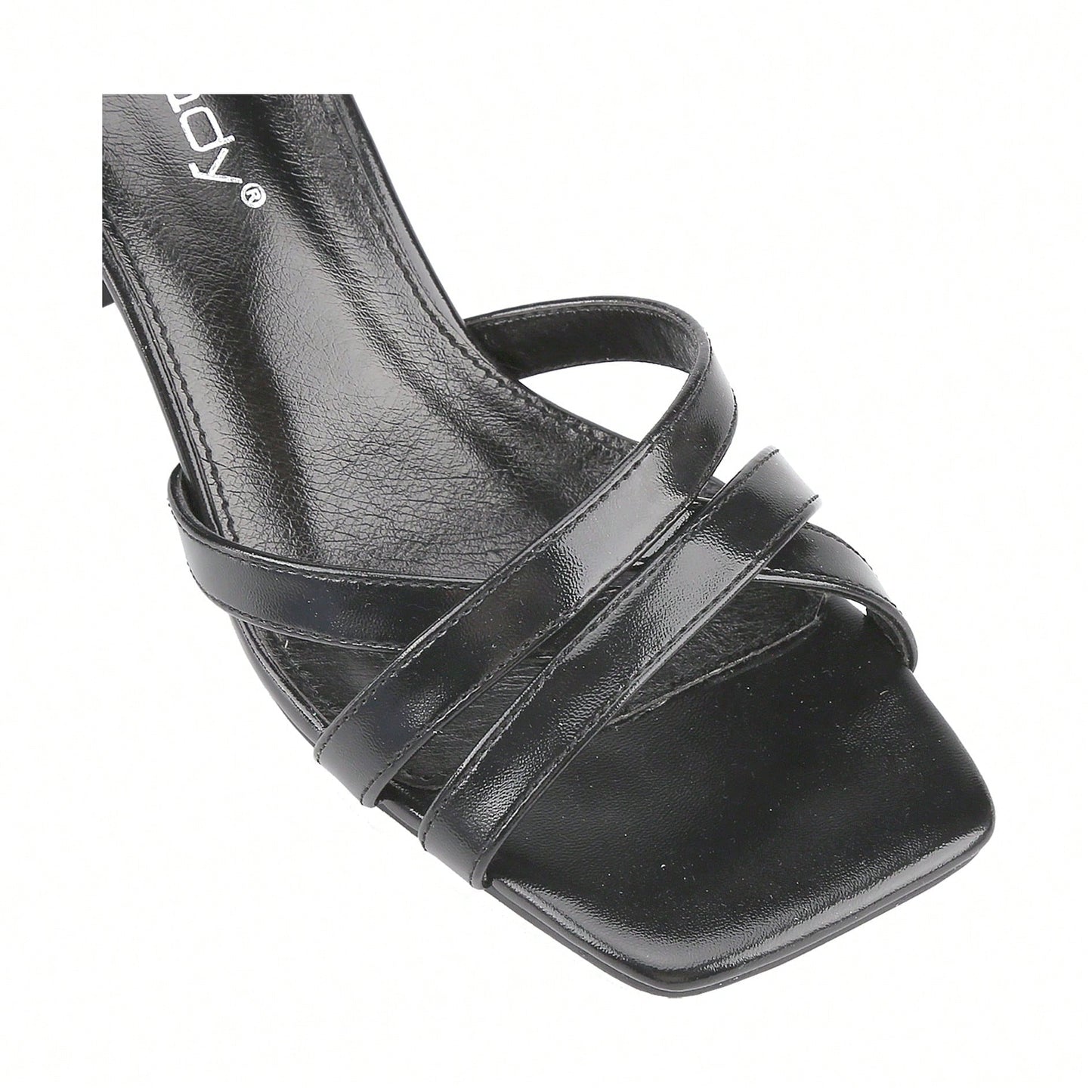 Women's Ankle Strap Square Toe Chunky Heels Sandals High Heeled Sandals