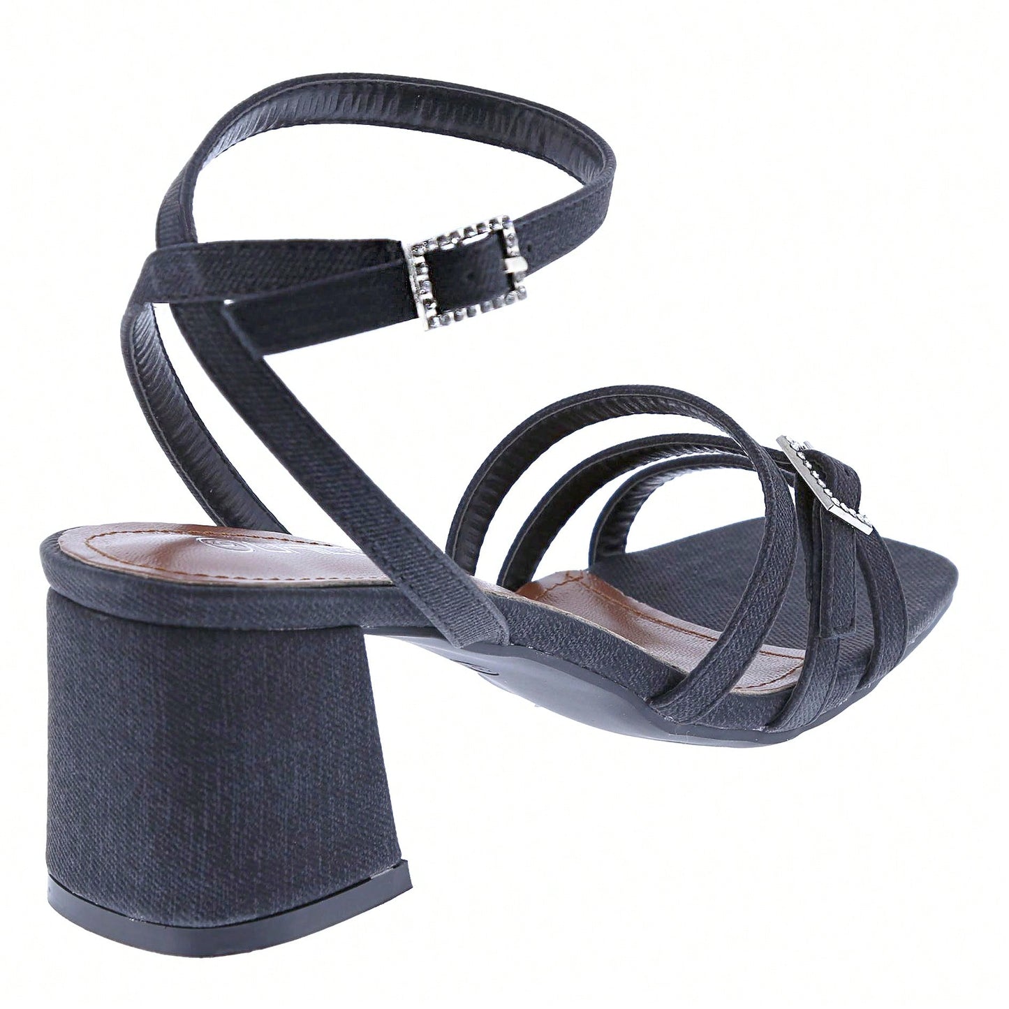 Women's Strappy Chunky Heeled Sandals Square Toe Block Heel Mules Heels