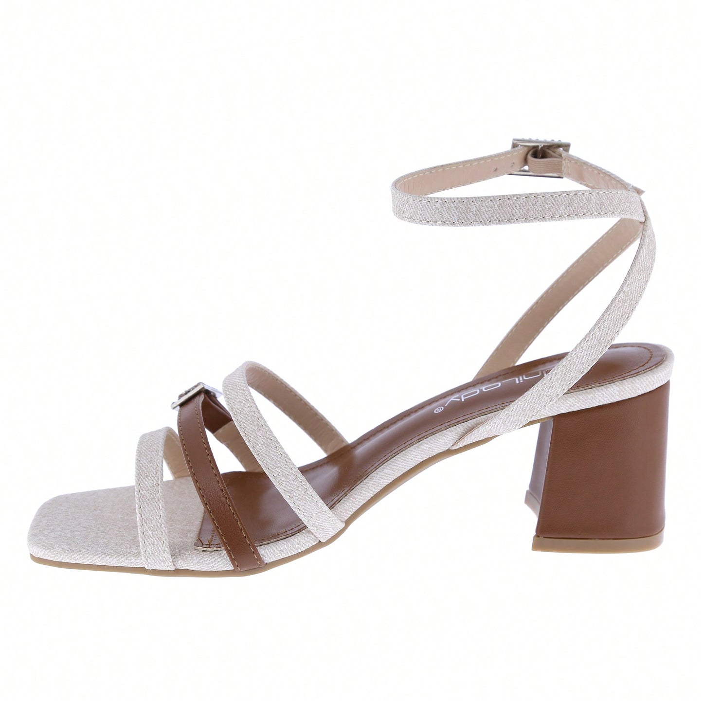 Women's Strappy Chunky Heeled Sandals Square Toe Block Heel Mules Heels