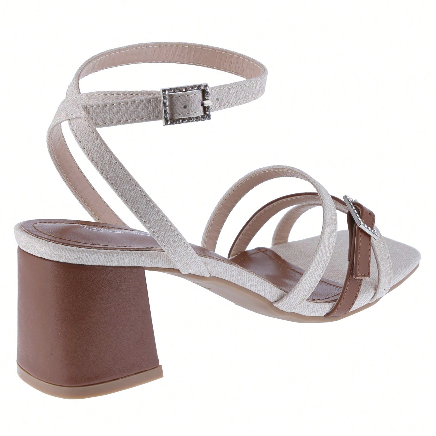 Women's Strappy Chunky Heeled Sandals Square Toe Block Heel Mules Heels