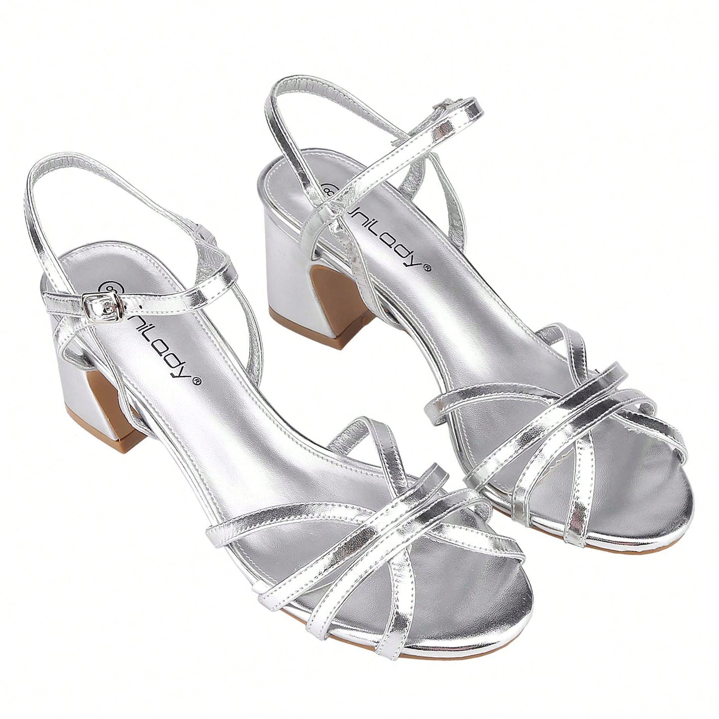Women's Chunky Heel Strappy Platform Heels Square Open Toe Heeled Sandals Ankle Strap Block Heel