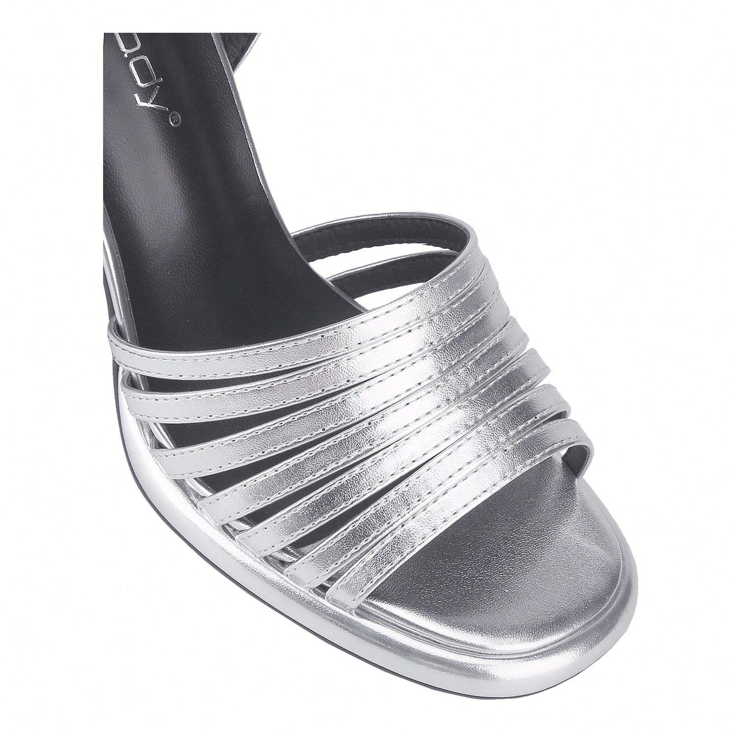 Women's Ankle Strap Square Toe Chunky Heels Sandals High Heeled Sandals