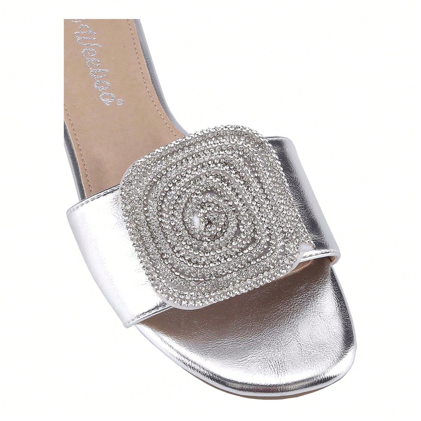 Women's Flat Rhinestone Sandals Fashion Slides Light Slippers For Summer
