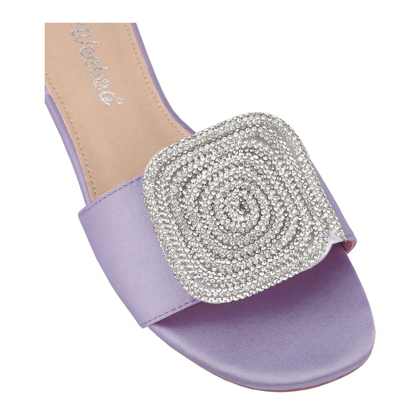 Women's Flat Rhinestone Sandals Fashion Slides Light Slippers For Summer