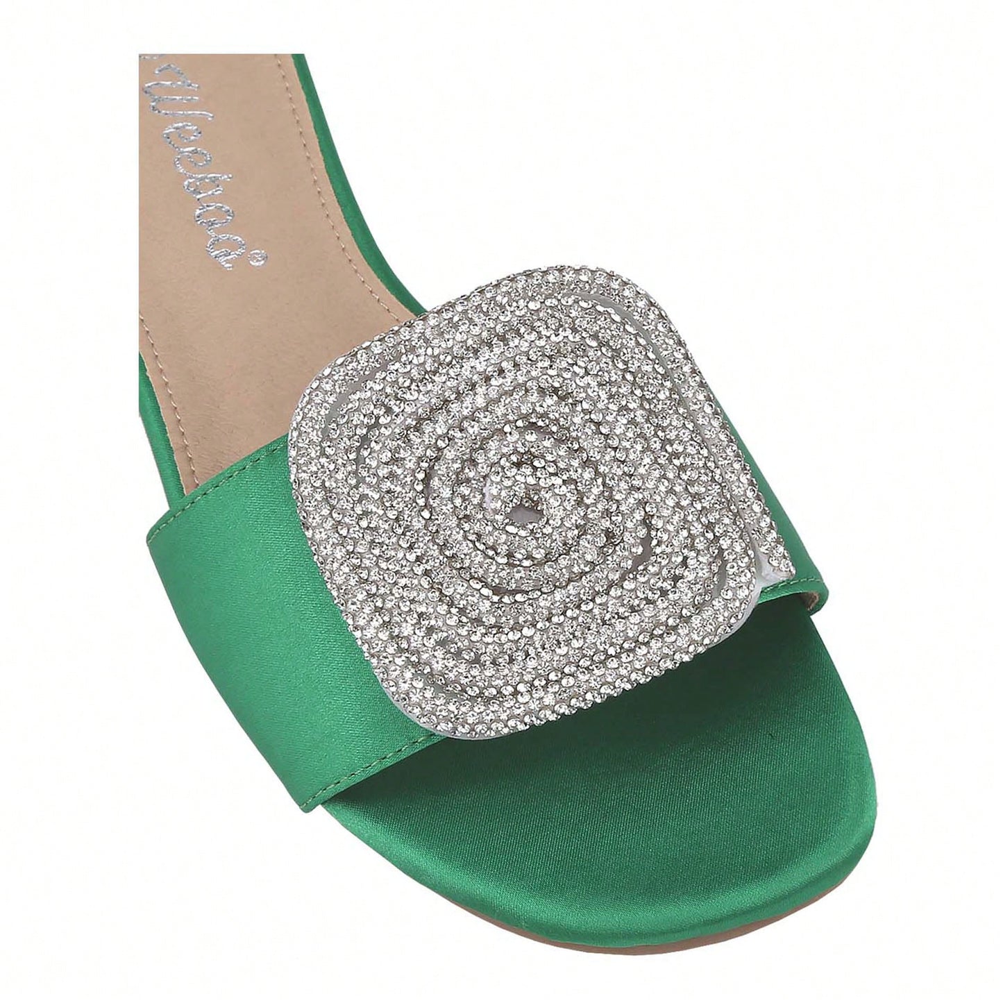 Women's Flat Rhinestone Sandals Fashion Slides Light Slippers For Summer