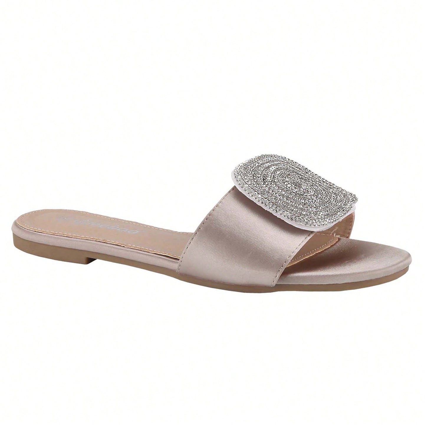 Women's Flat Rhinestone Sandals Fashion Slides Light Slippers For Summer