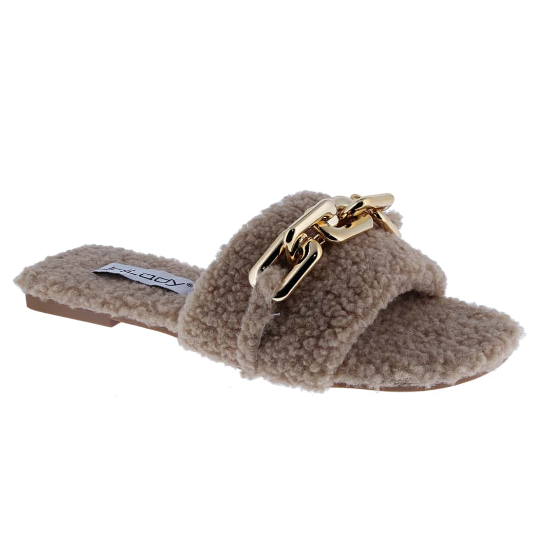 Women's Andrea Open Toe Slide Slipper With Moisture Wicking For Indoor/Outdoor Comfort And Arch