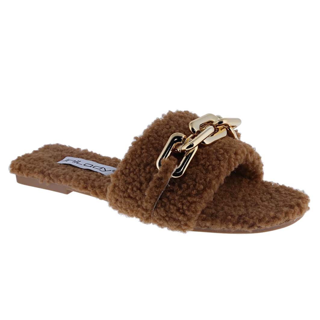 Women's Andrea Open Toe Slide Slipper With Moisture Wicking For Indoor/Outdoor Comfort And Arch