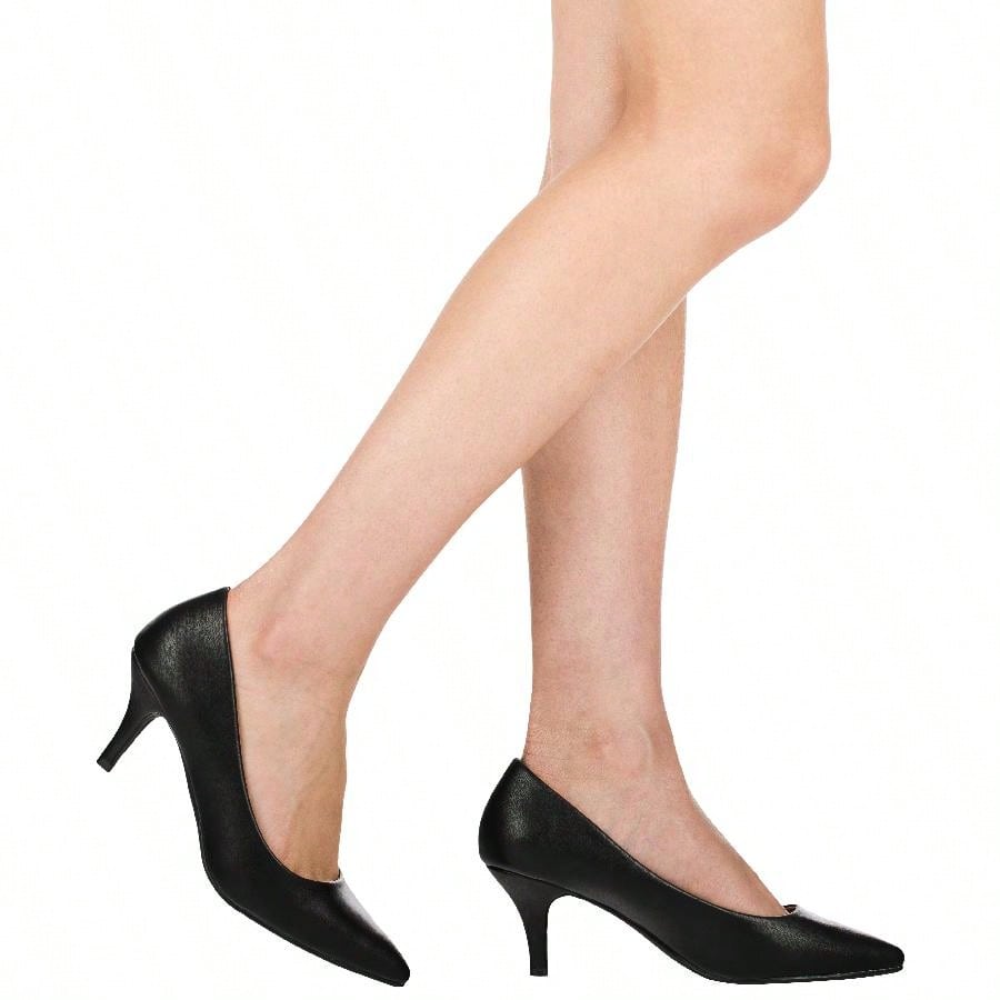 Women's Pointed Toe Stiletto Heels Thin Heel Pump Pointed Toe Low Heel Pumps PU